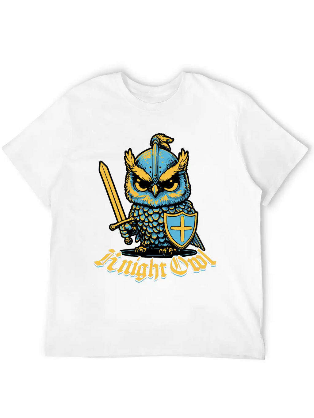 Knight Owl Jousting Ren Faire Knights Funny Casual Graphic T-Shirt – Simple And Comfortable Daily Wear