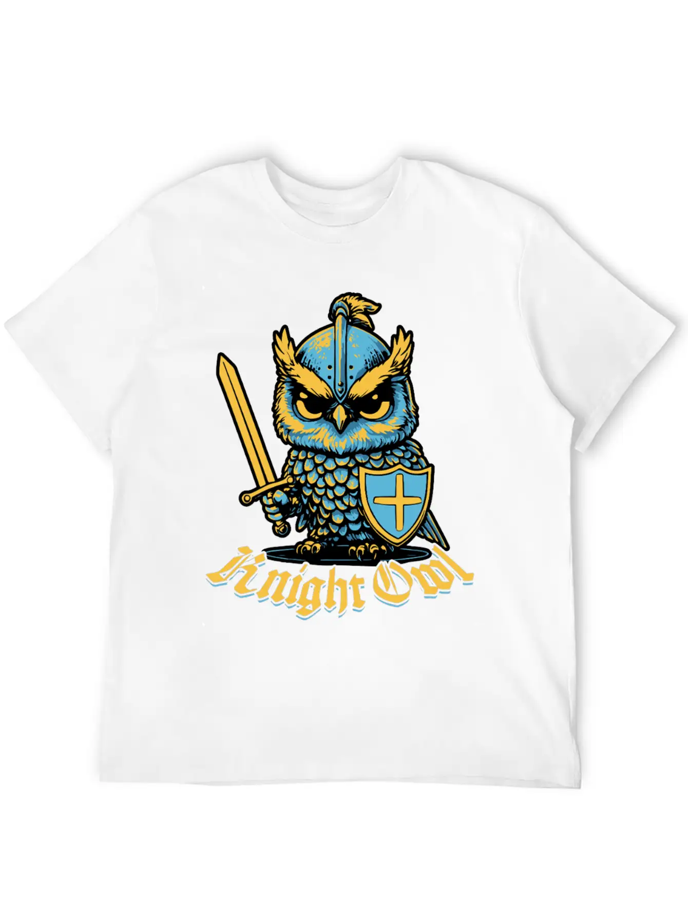 Knight Owl Jousting Ren Faire Knights Funny Casual Graphic T-Shirt – Simple And Comfortable Daily Wear