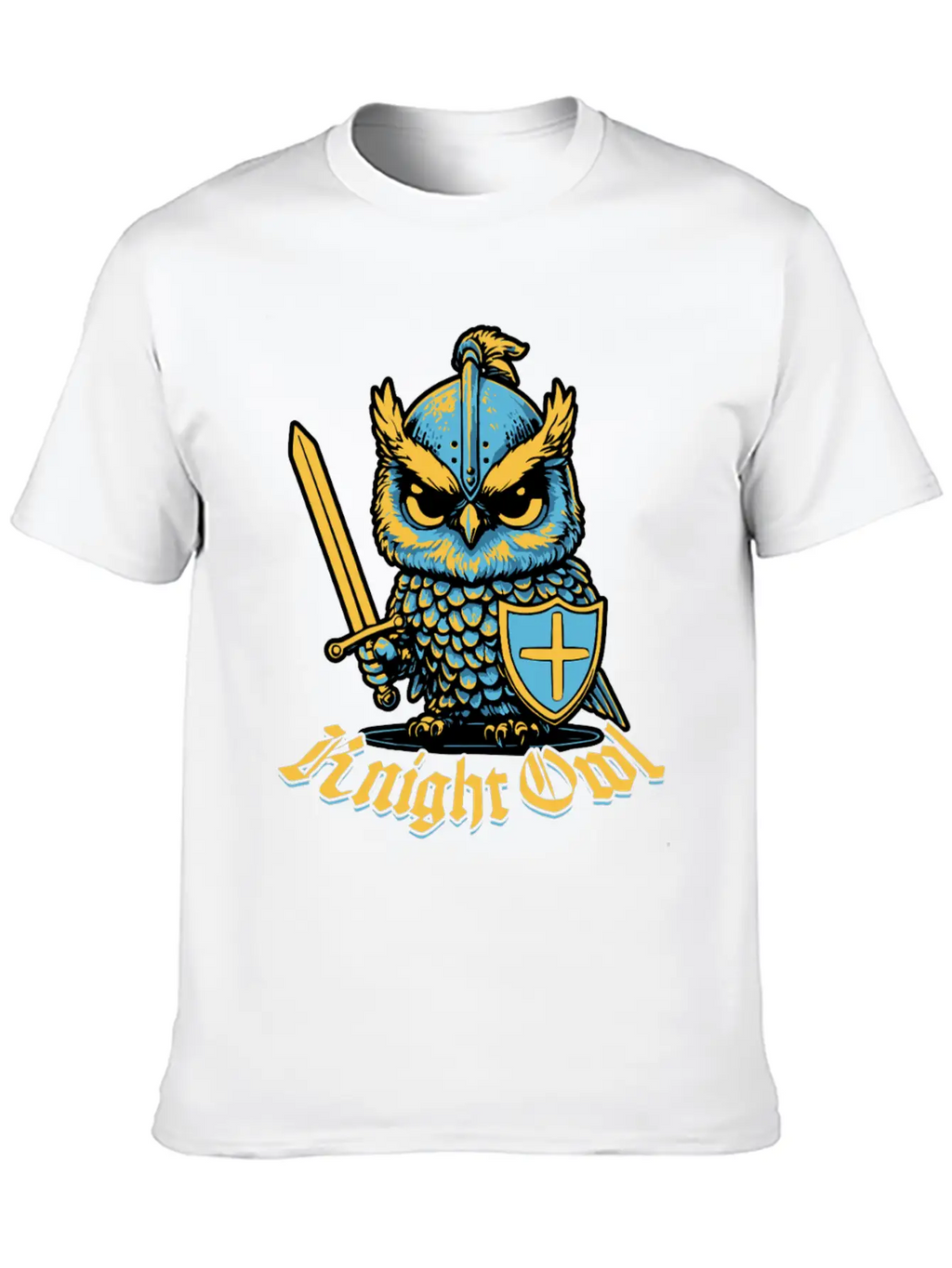Knight Owl Jousting Ren Faire Knights Funny Casual Graphic T-Shirt – Simple And Comfortable Daily Wear
