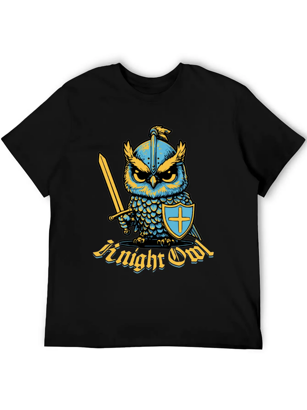 Knight Owl Jousting Ren Faire Knights Funny Casual Graphic T-Shirt – Simple And Comfortable Daily Wear