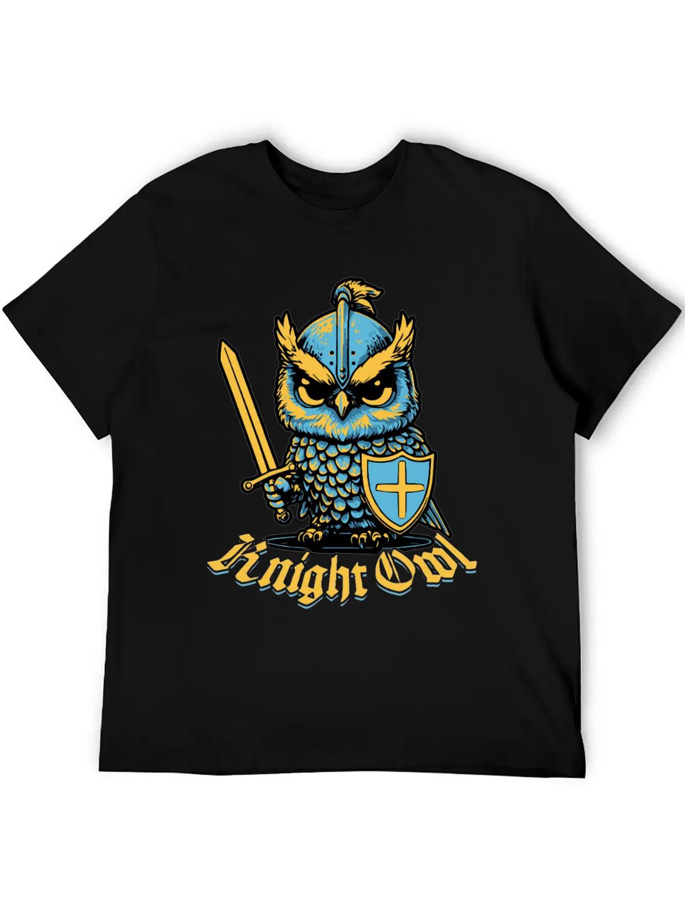 Knight Owl Jousting Ren Faire Knights Funny Casual Graphic T-Shirt – Simple And Comfortable Daily Wear