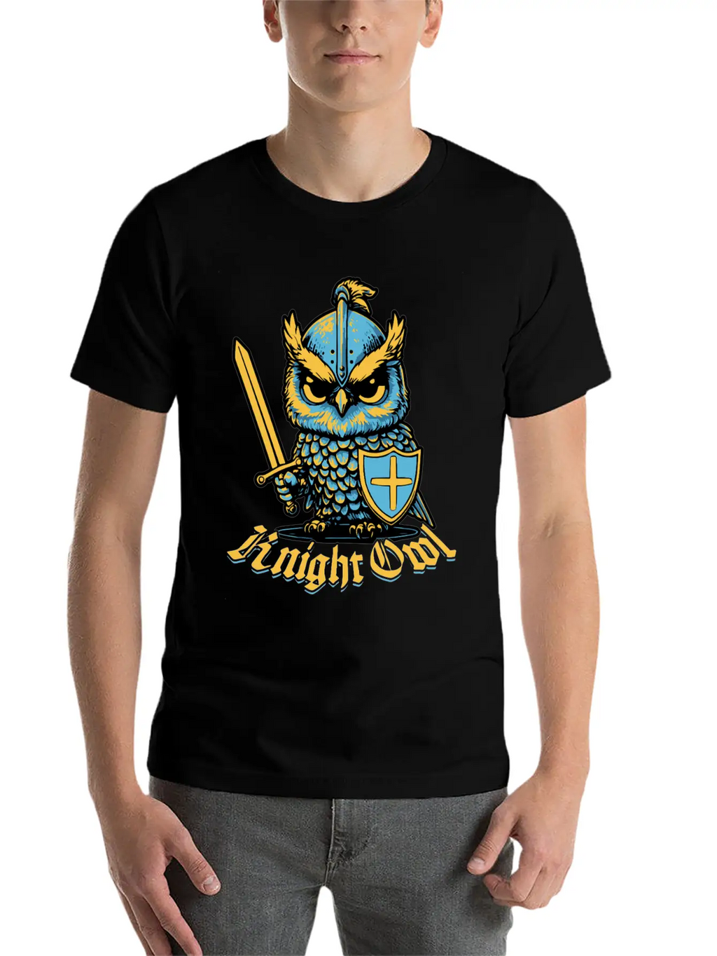 Knight Owl Jousting Ren Faire Knights Funny Casual Graphic T-Shirt – Simple And Comfortable Daily Wear