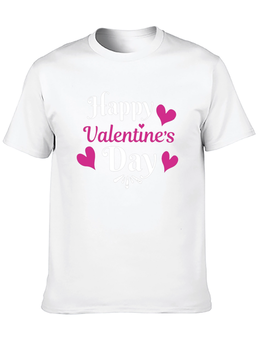 Happy Valentines Day Black T-Shirt