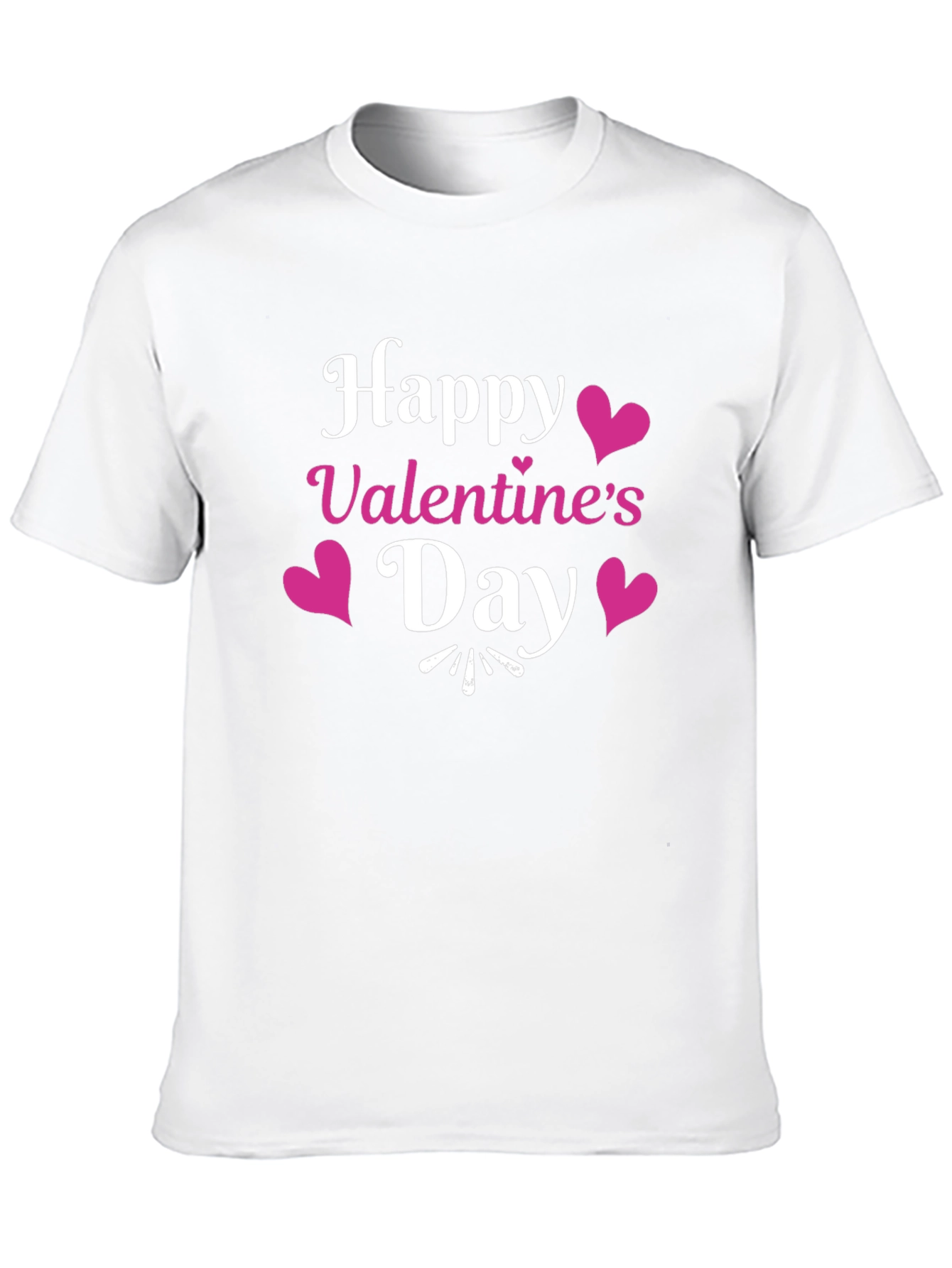 Happy Valentines Day Black T-Shirt
