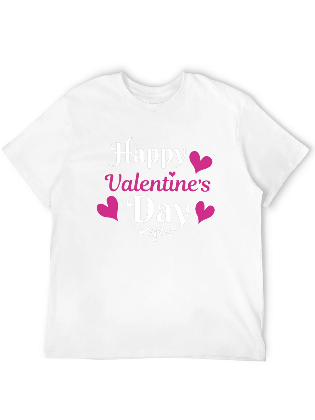 Happy Valentines Day Black T-Shirt