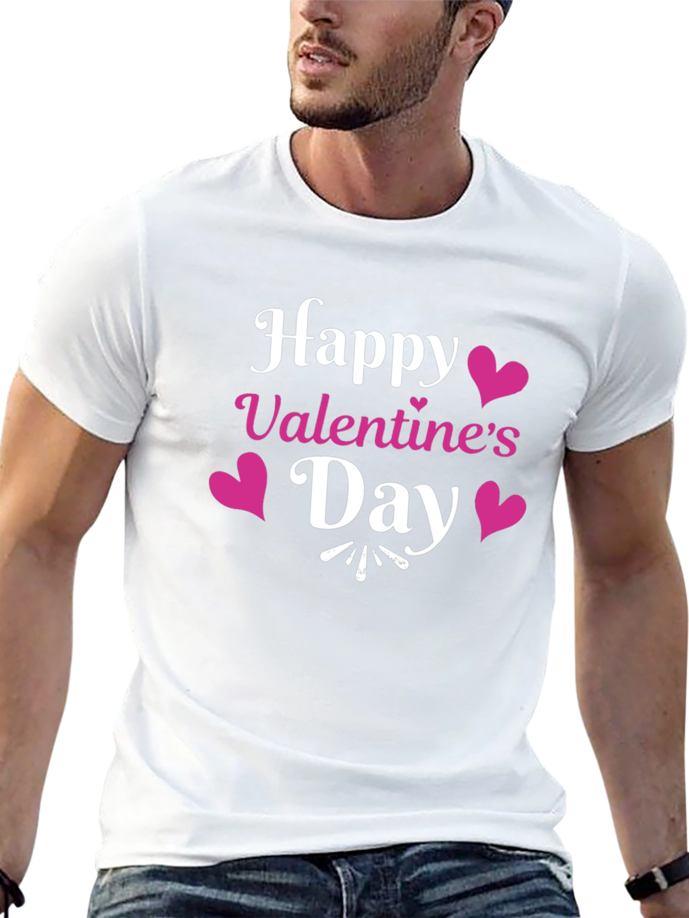 Happy Valentines Day Black T-Shirt