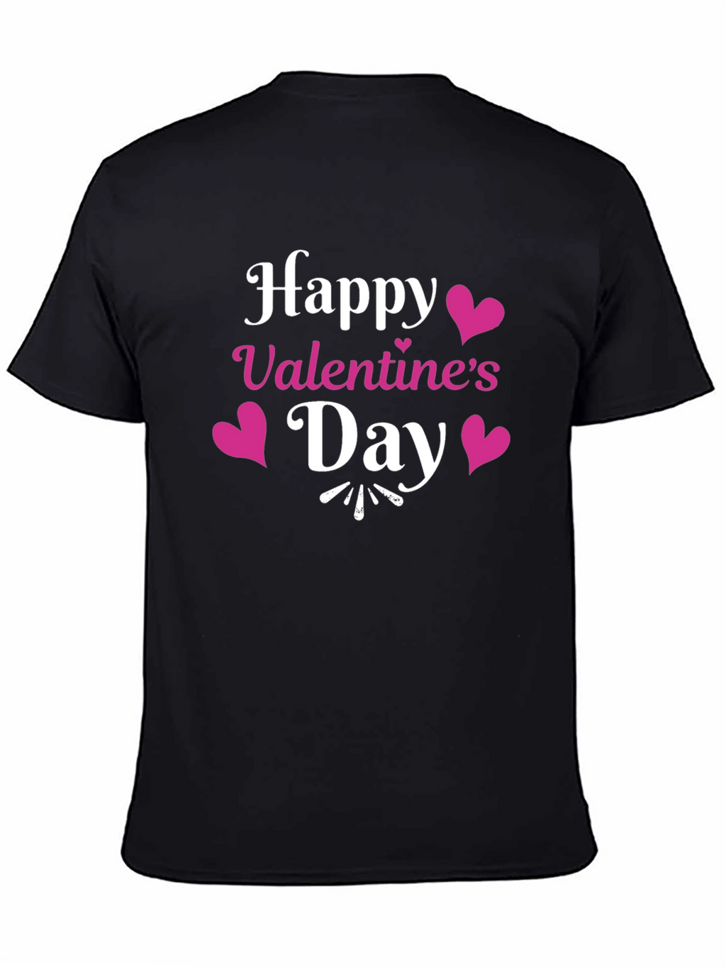 Happy Valentines Day Black T-Shirt