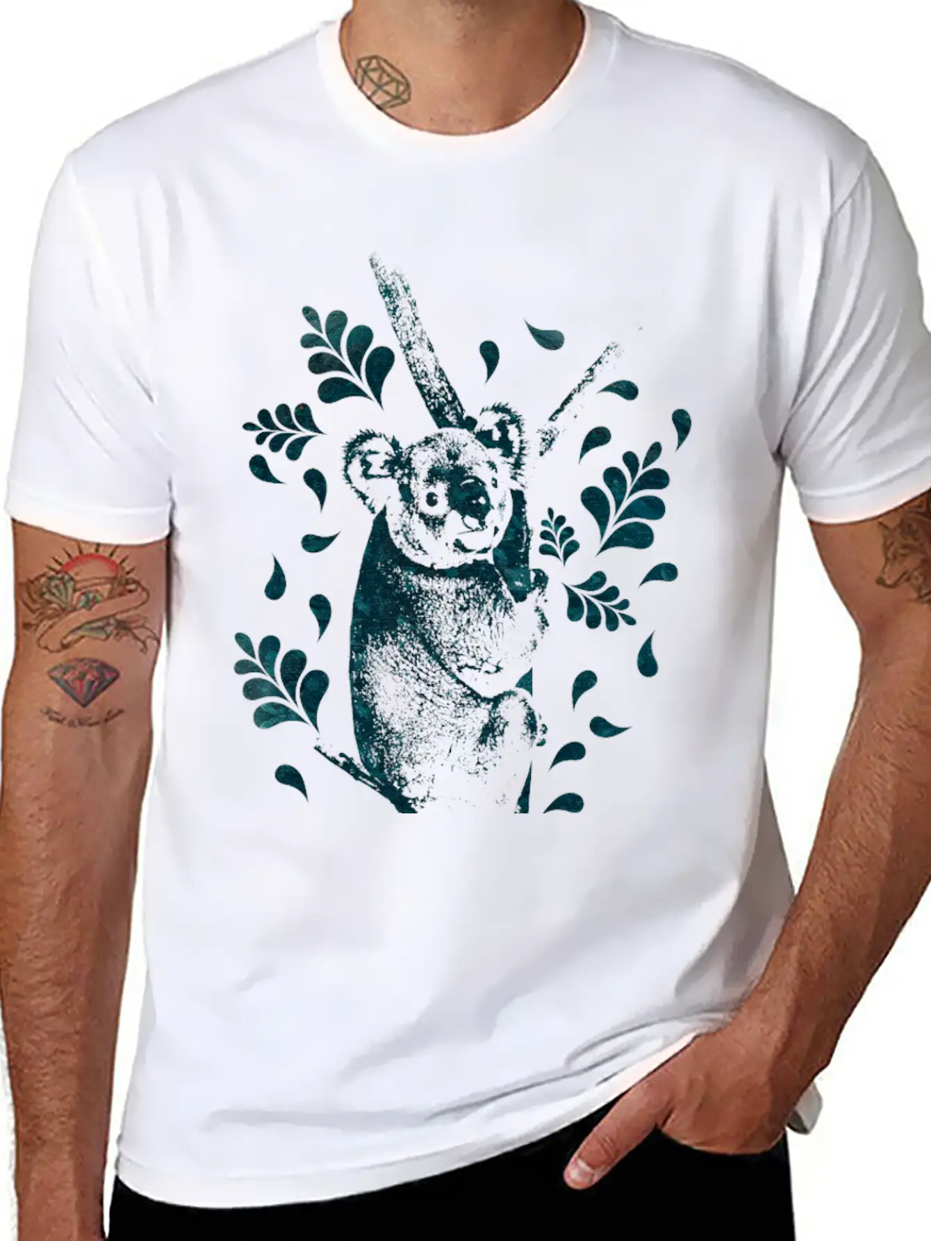 Koala Bear Digital Art Unisex Casual T-Shirt – Clean Design For Daily Comfort