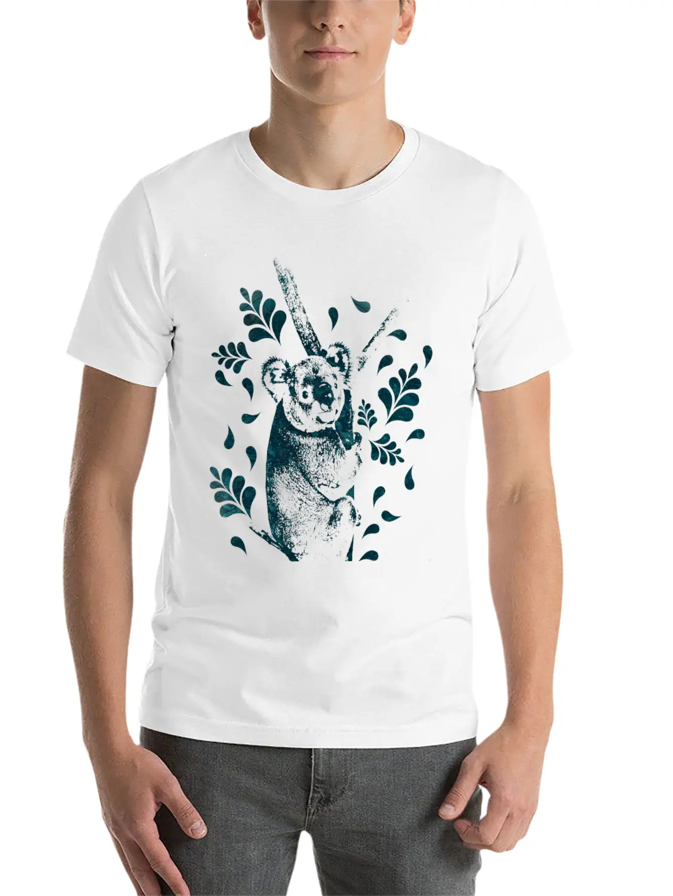 Koala Bear Digital Art Unisex Casual T-Shirt – Clean Design For Daily Comfort