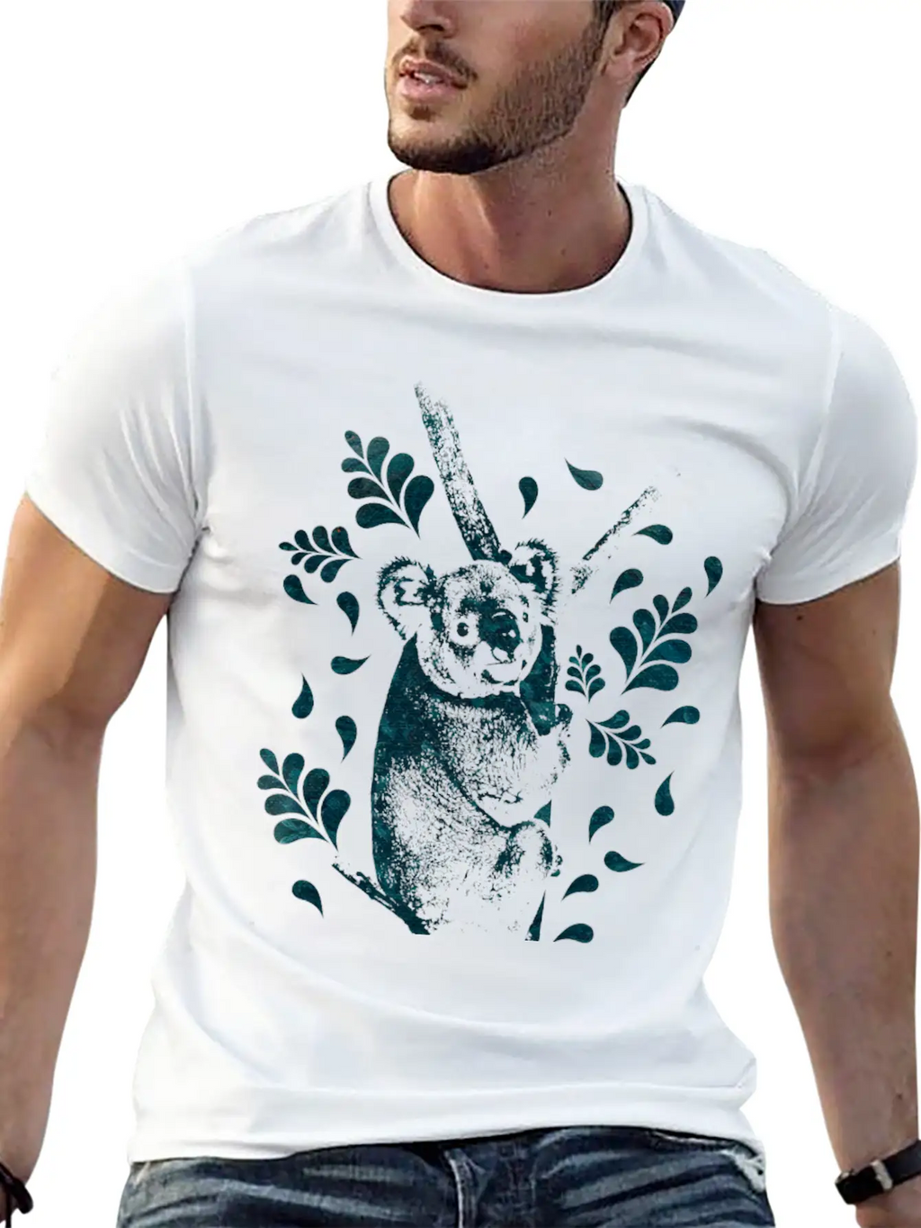 Koala Bear Digital Art Unisex Casual T-Shirt – Clean Design For Daily Comfort