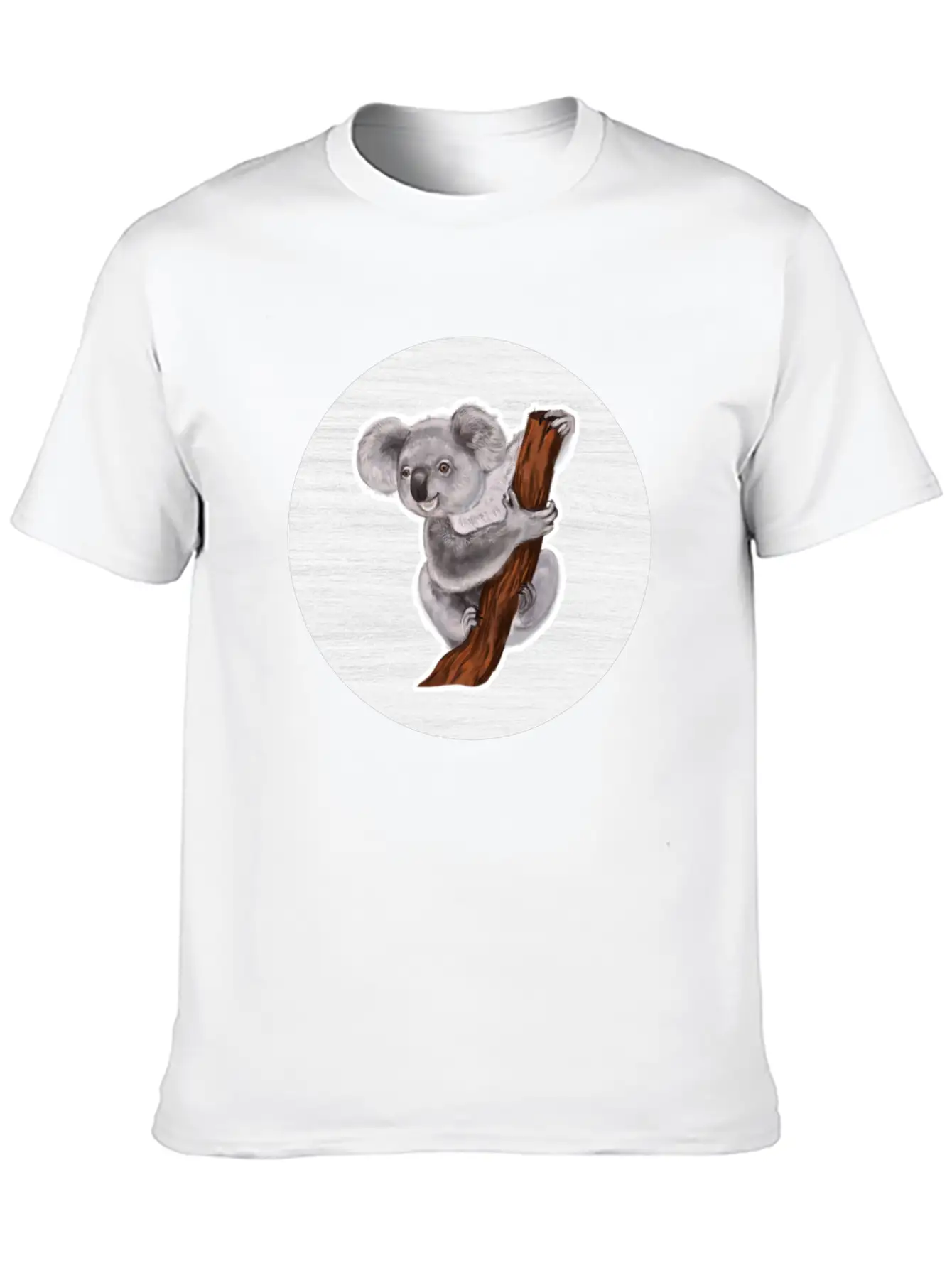 Koala Watercolor Drawing Unisex Short Sleeve Soft Cotton T-Shirt – Casual Everyday Wear