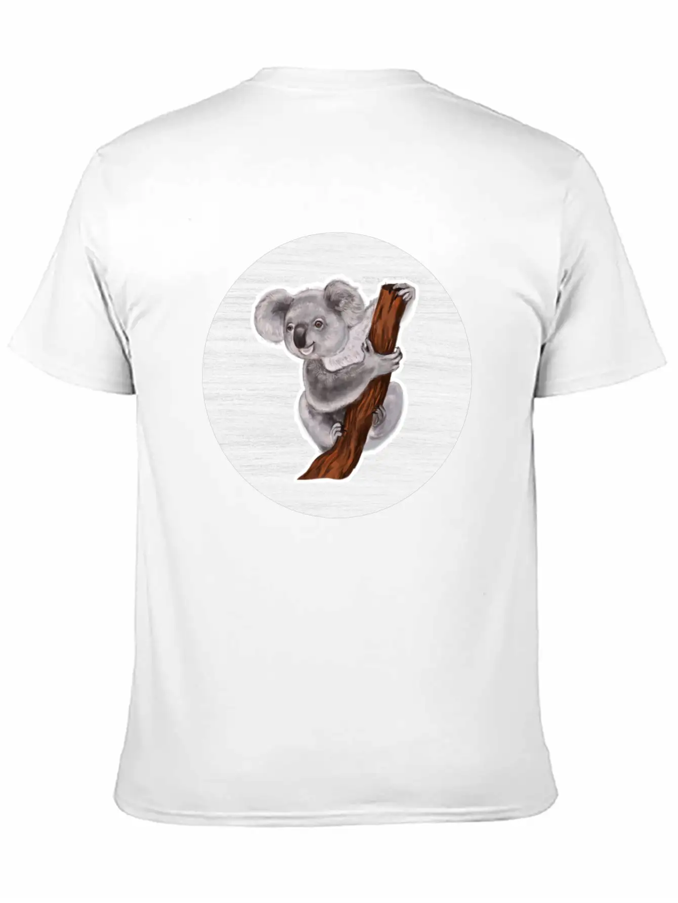 Koala Watercolor Drawing Unisex Short Sleeve Soft Cotton T-Shirt – Casual Everyday Wear