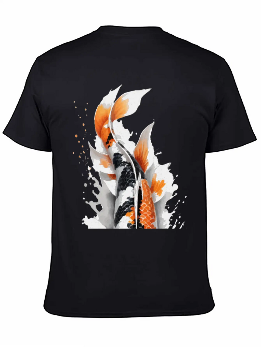 Koi Fish Calligraphy Casual Graphic T-Shirt – Simple And Comfortable Daily Wear