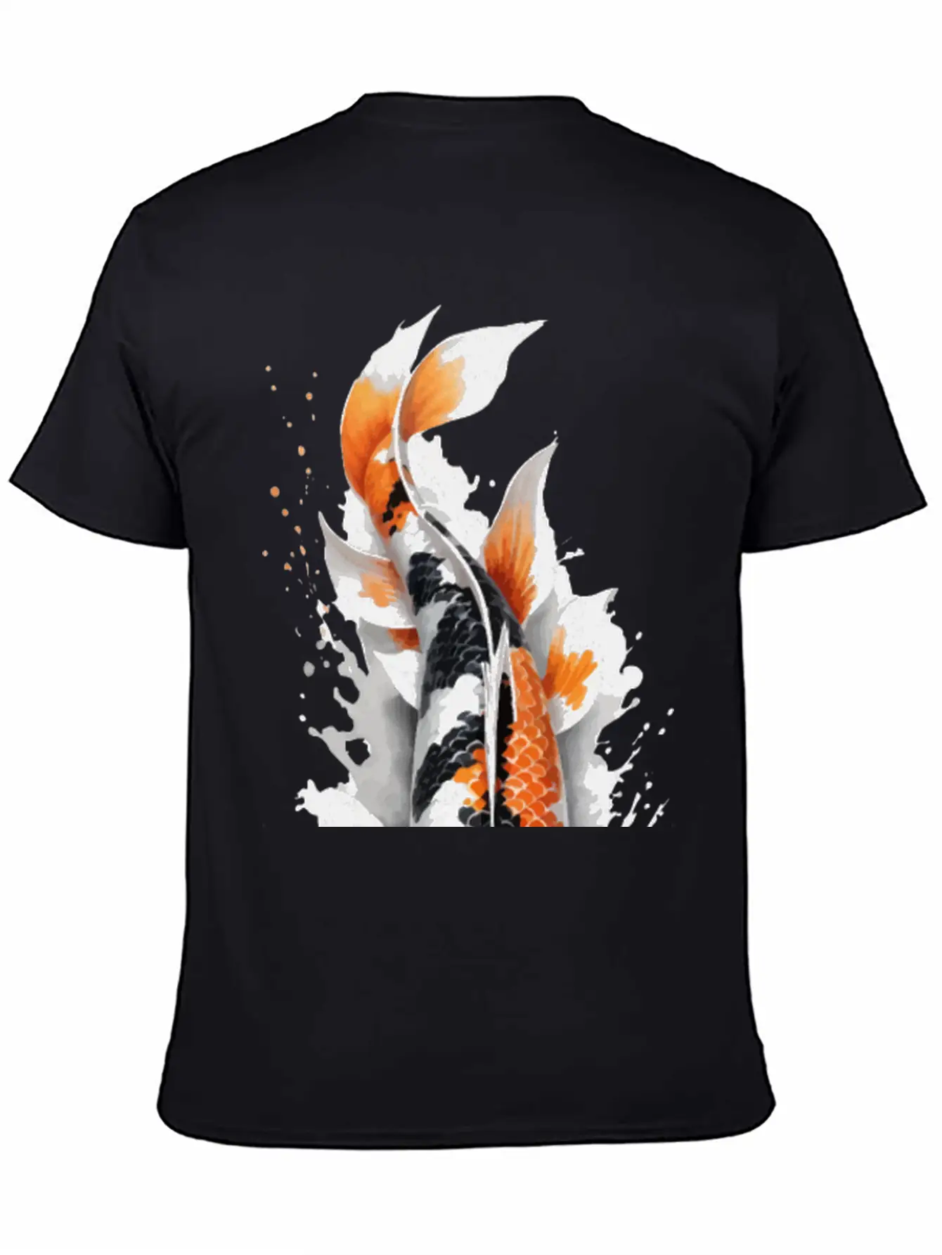 Koi Fish Calligraphy Casual Graphic T-Shirt – Simple And Comfortable Daily Wear