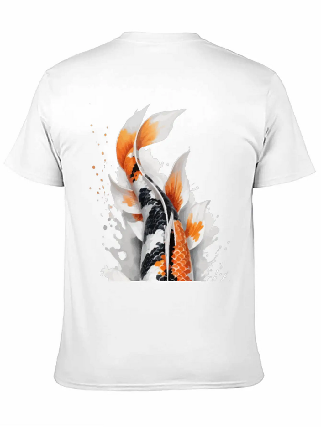 Koi Fish Calligraphy Casual Graphic T-Shirt – Simple And Comfortable Daily Wear