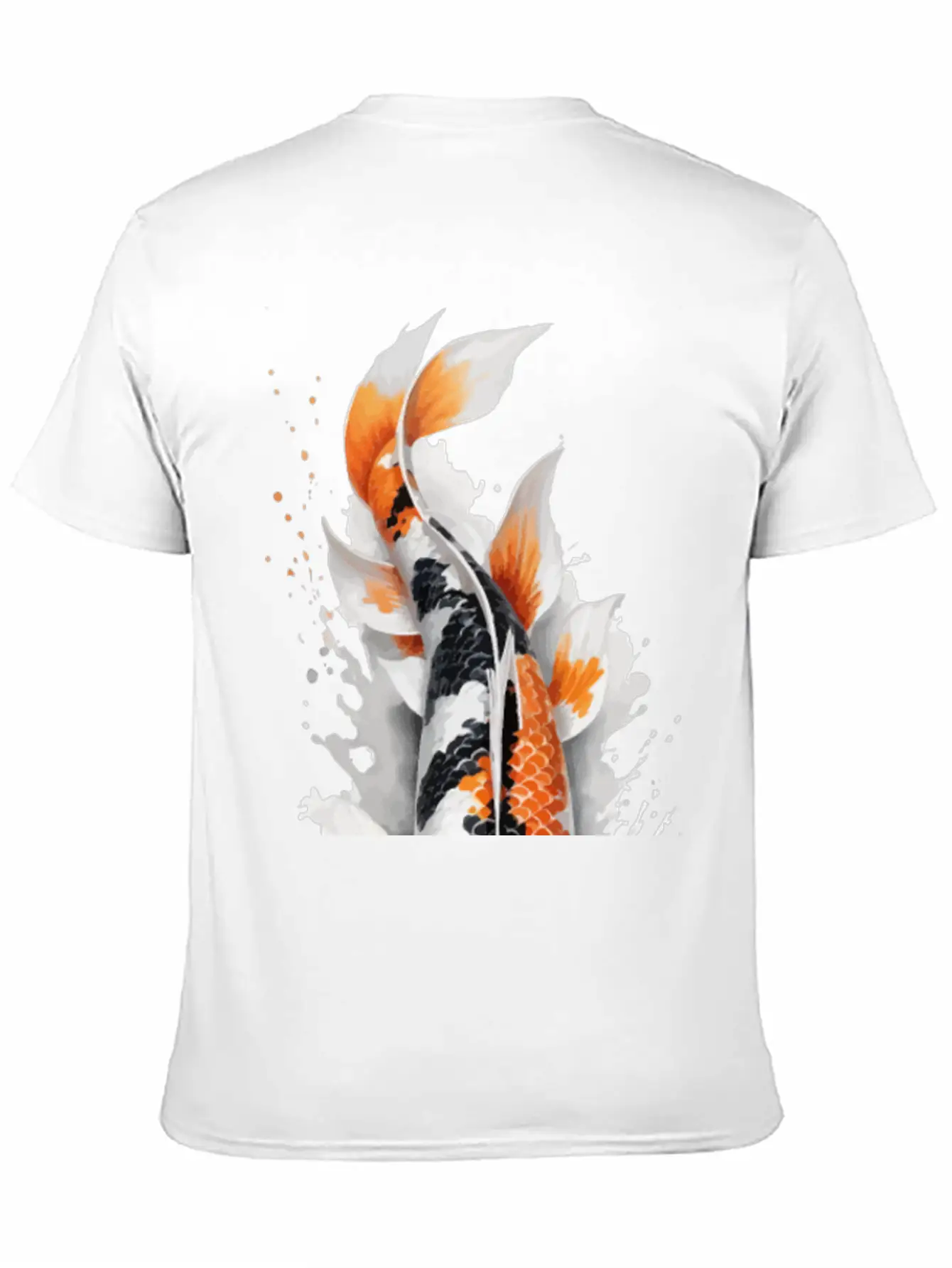 Koi Fish Calligraphy Casual Graphic T-Shirt – Simple And Comfortable Daily Wear
