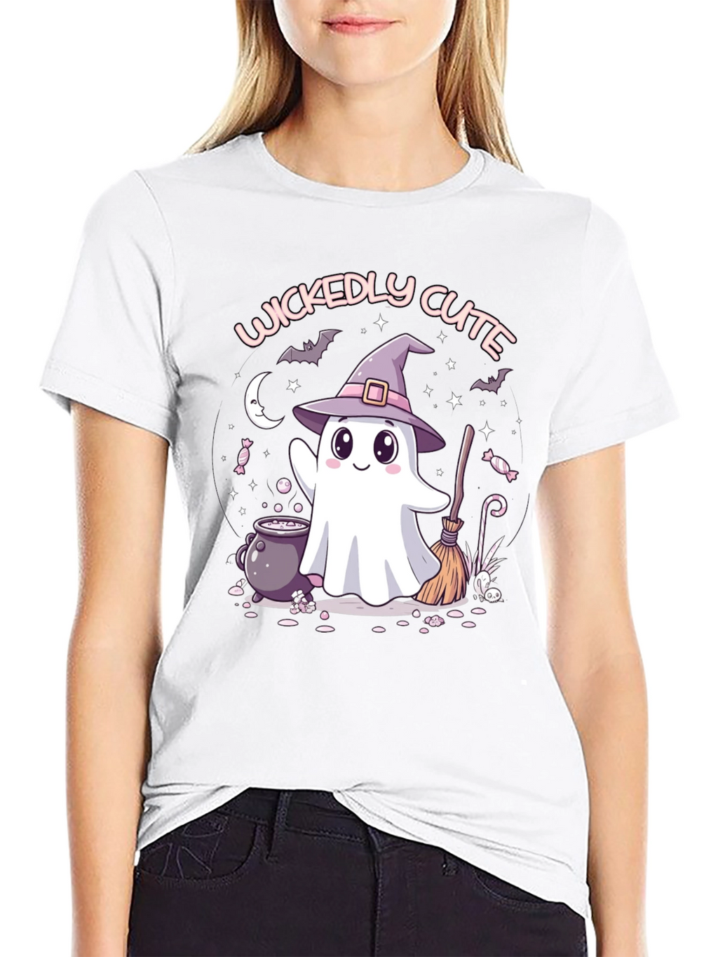 Wickedly Cute Halloween Ghost T-Shirt