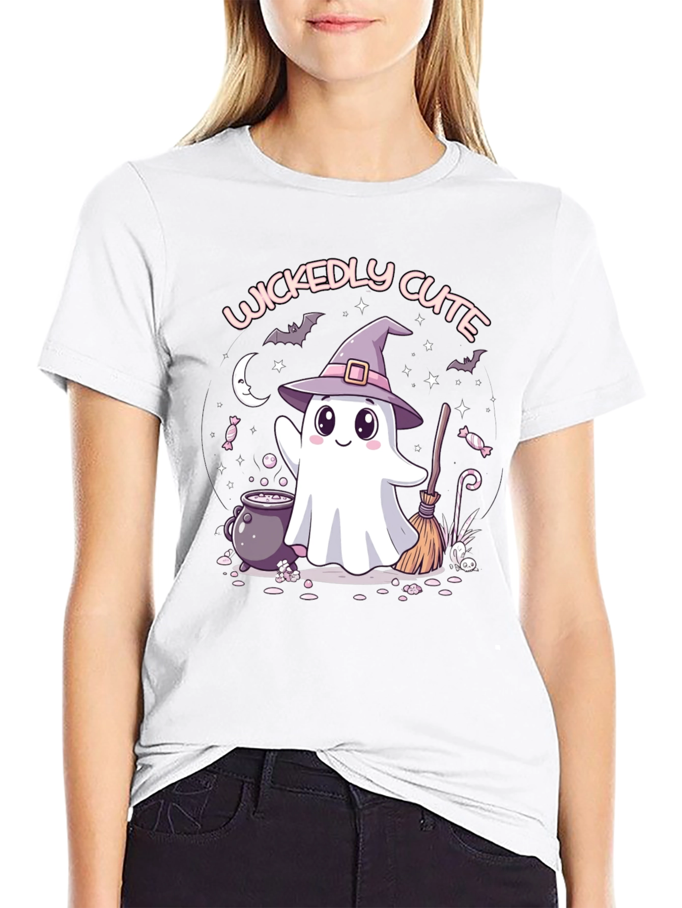 Wickedly Cute Halloween Ghost T-Shirt