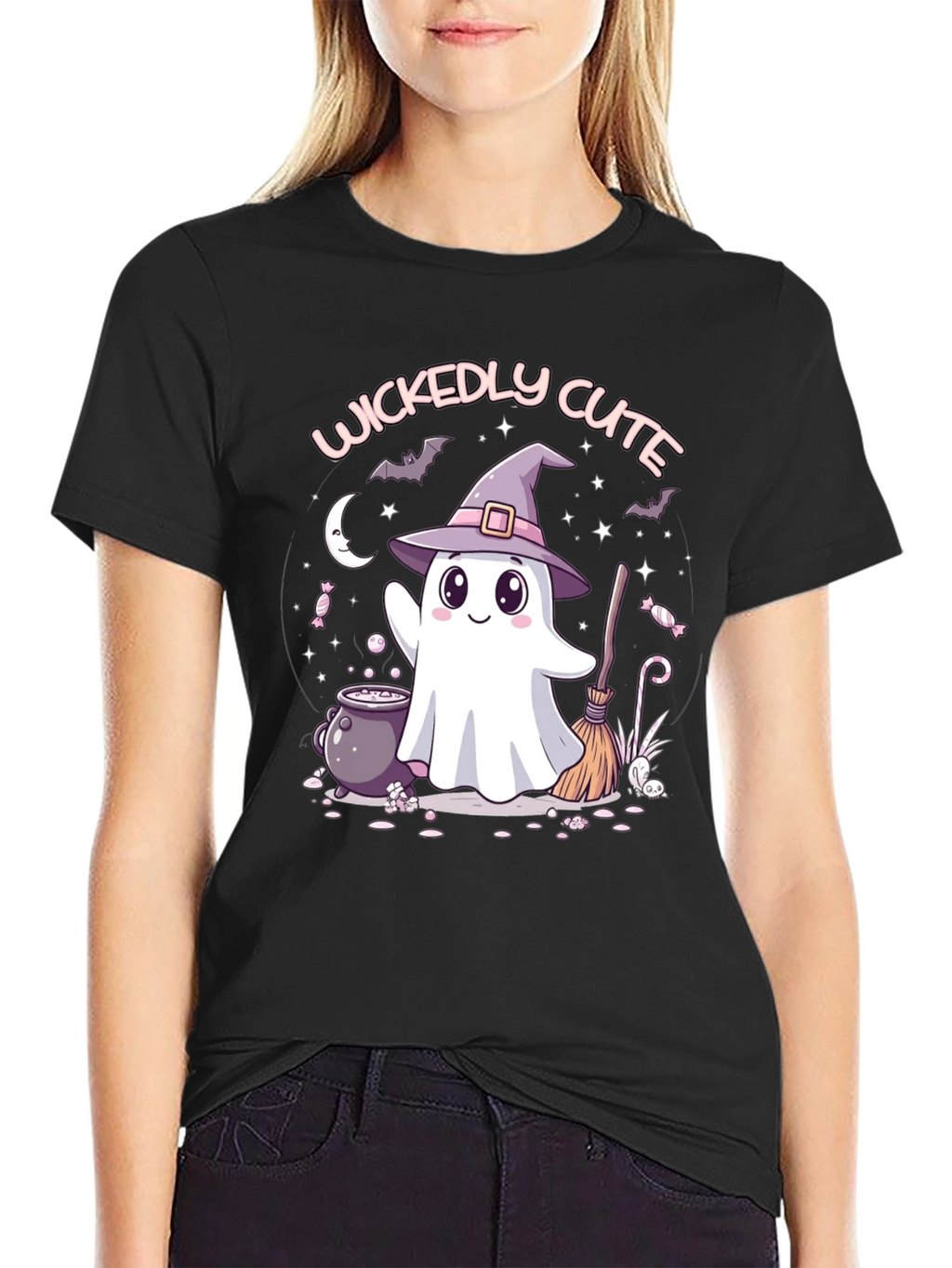 Wickedly Cute Halloween Ghost T-Shirt