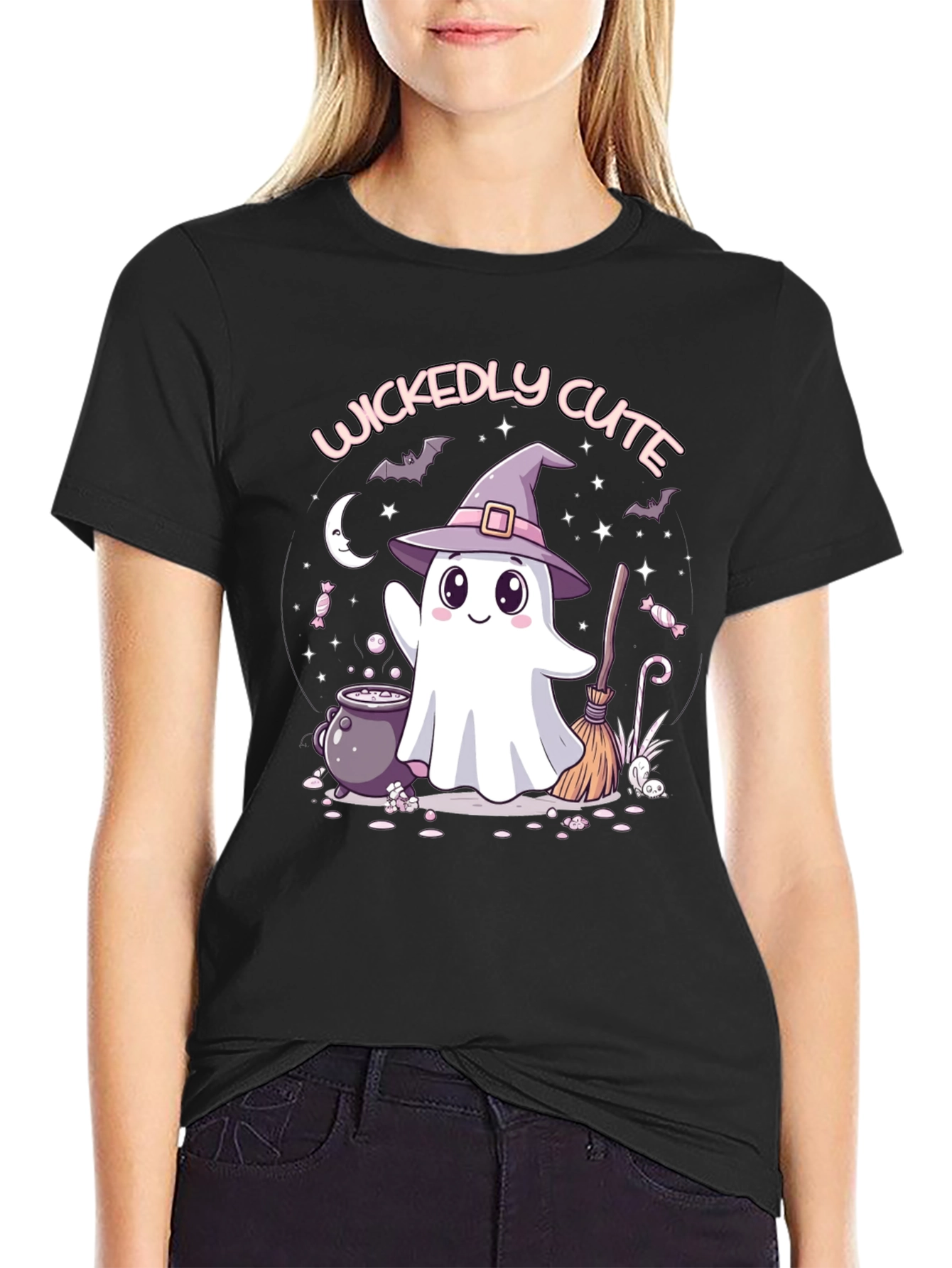 Wickedly Cute Halloween Ghost T-Shirt