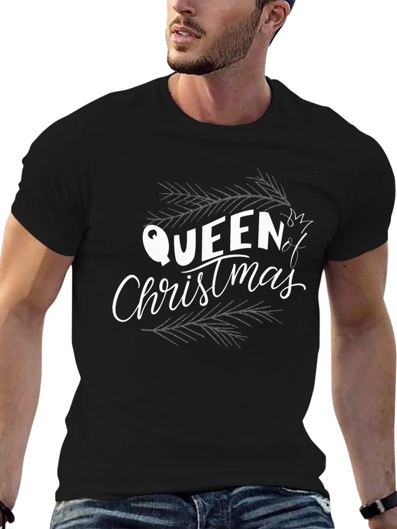 Queen of Christmas Graphic Tee - Holiday Festive Shirt