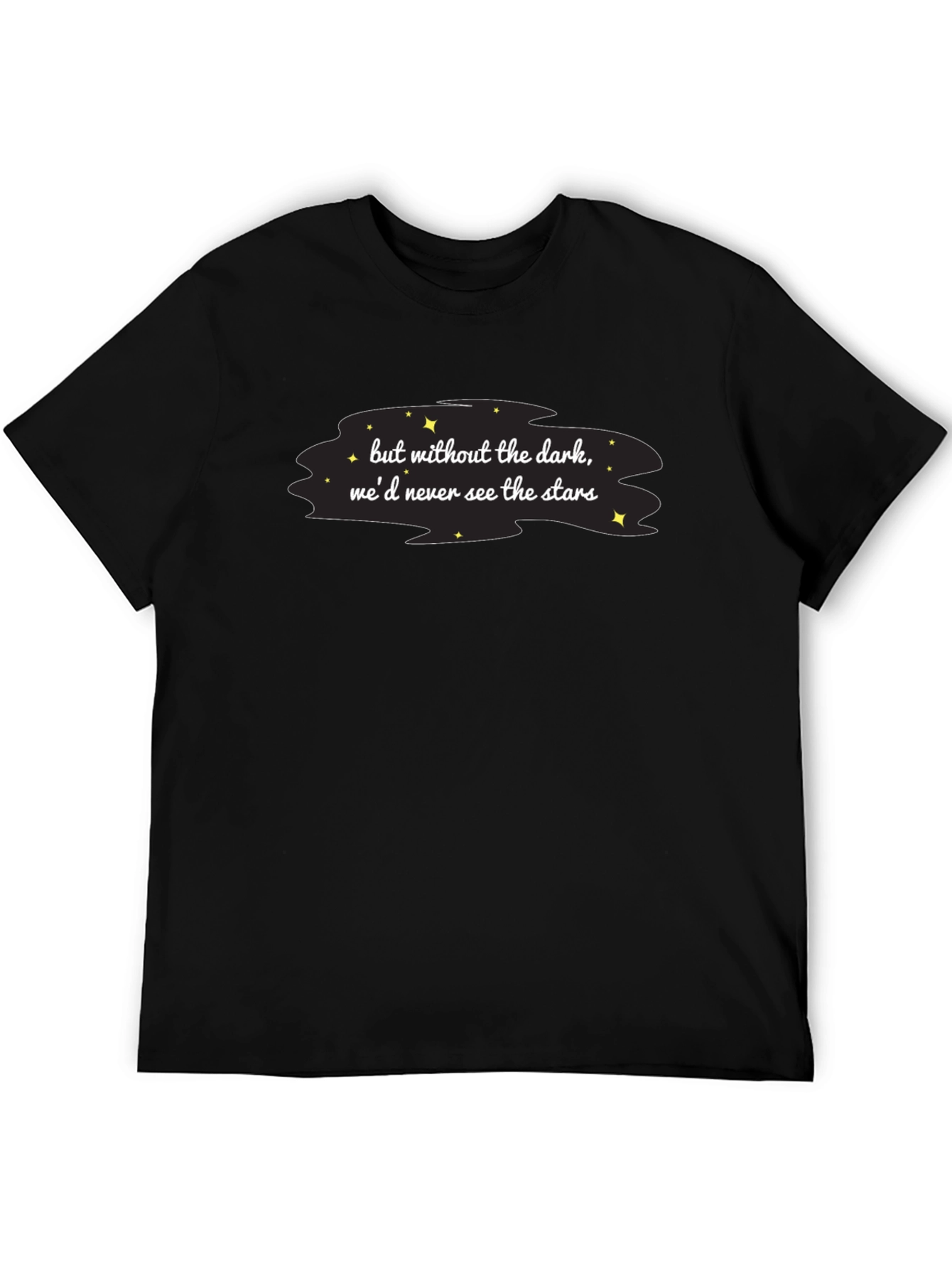 Inspirational Stars Graphic Black T-Shirt