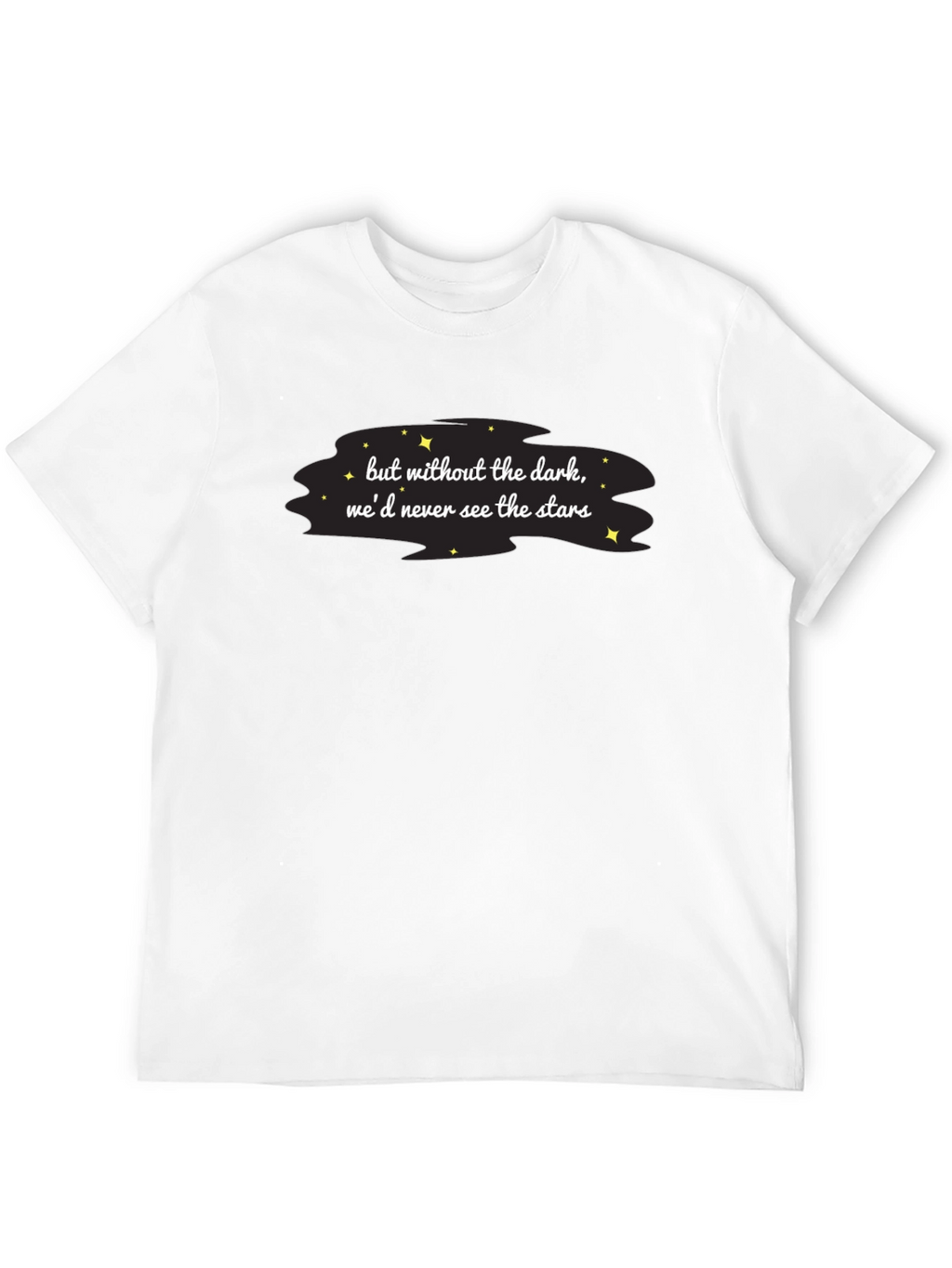 Inspirational Stars Graphic Black T-Shirt