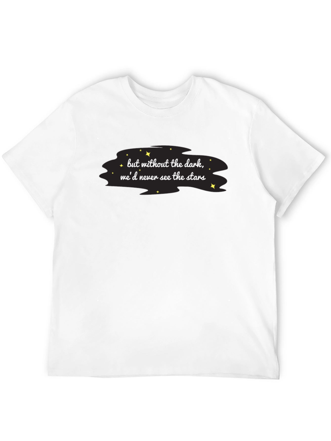 Inspirational Stars Graphic Black T-Shirt