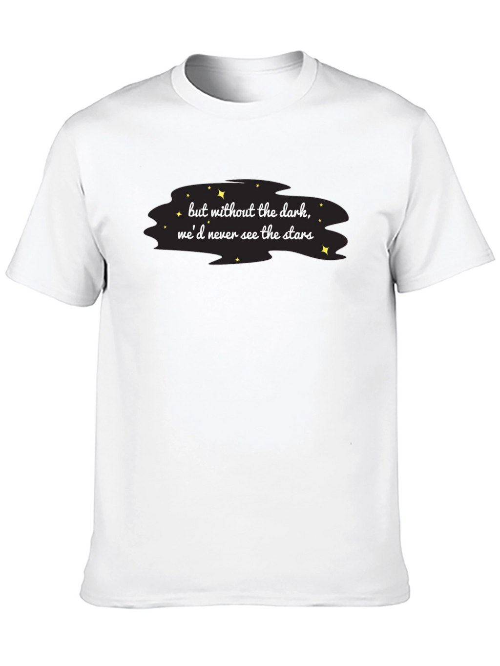 Inspirational Stars Graphic Black T-Shirt