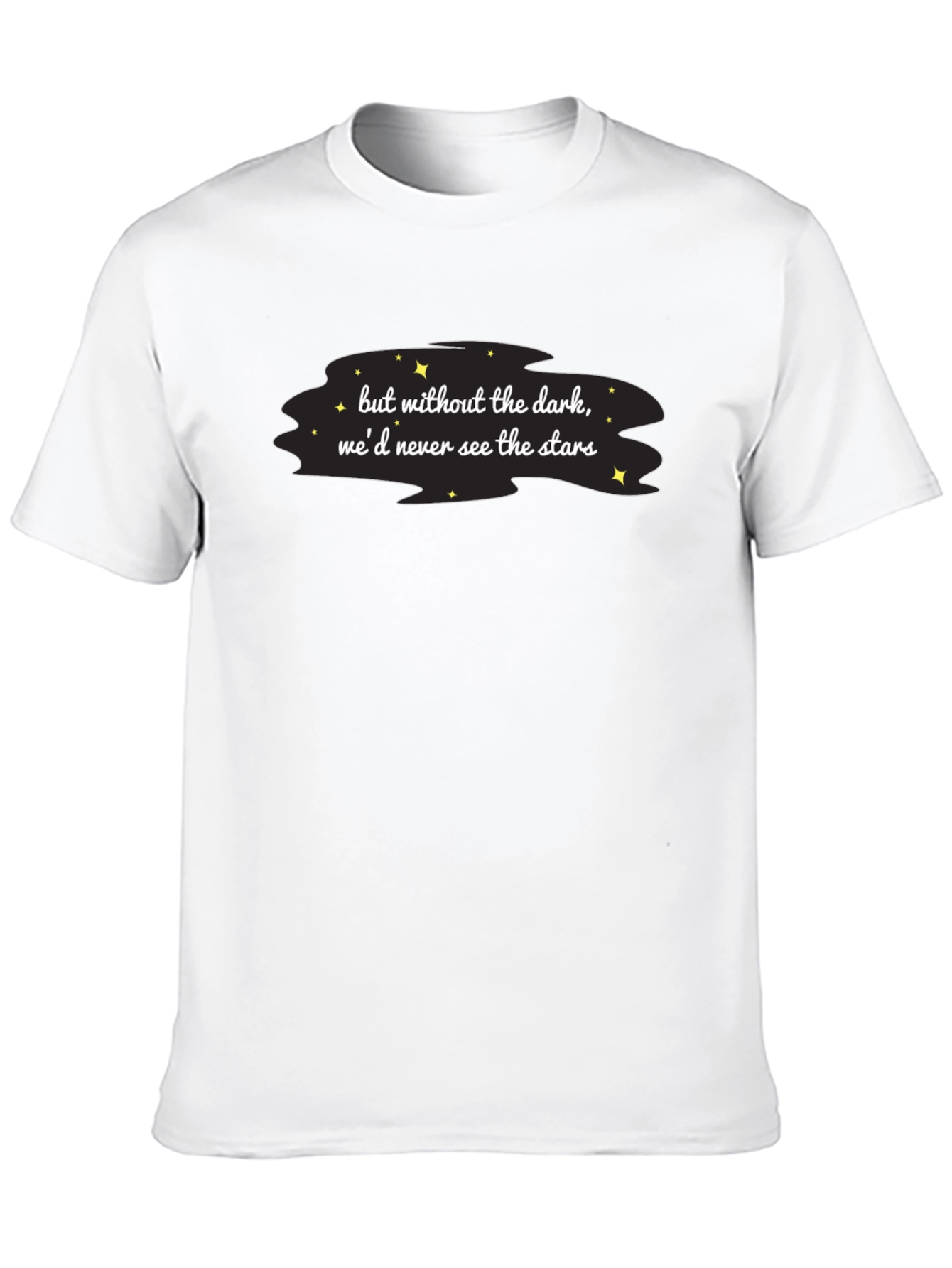 Inspirational Stars Graphic Black T-Shirt