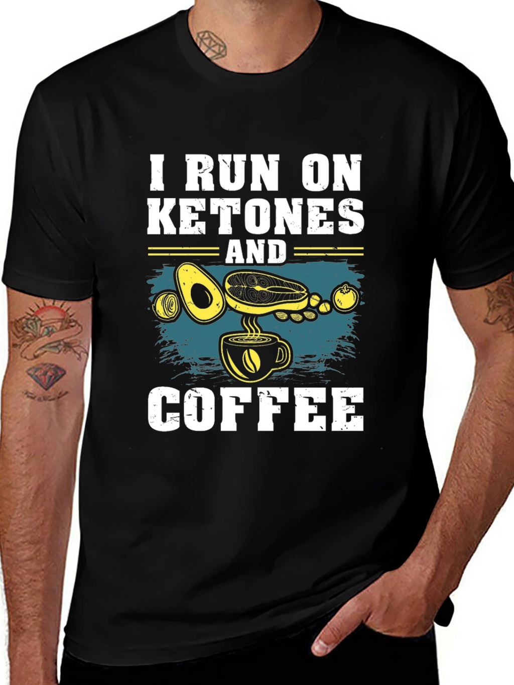 Keto Diet T-Shirt: I Run On Ketones And Coffee