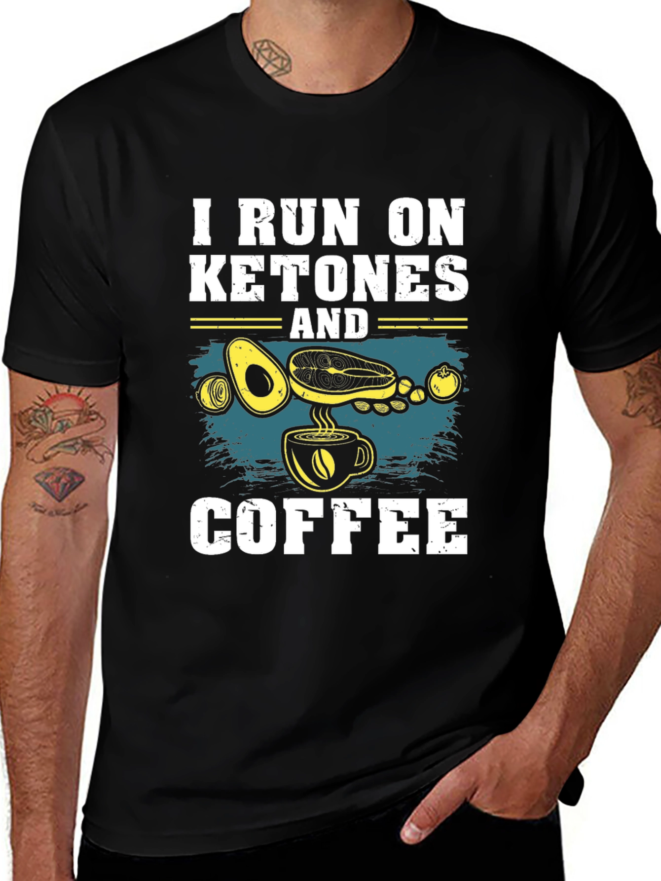 Keto Diet T-Shirt: I Run On Ketones And Coffee