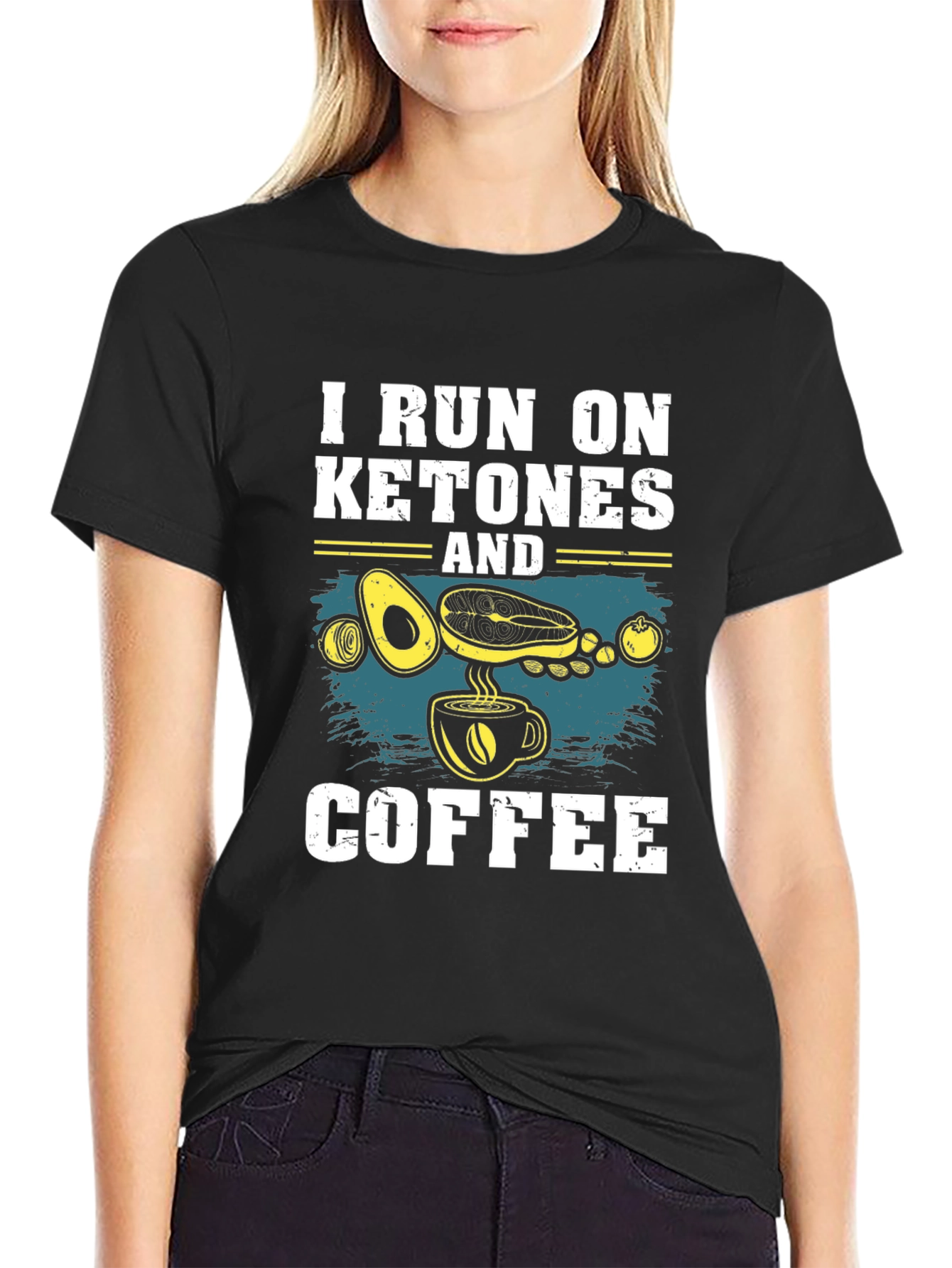 Keto Diet T-Shirt: I Run On Ketones And Coffee