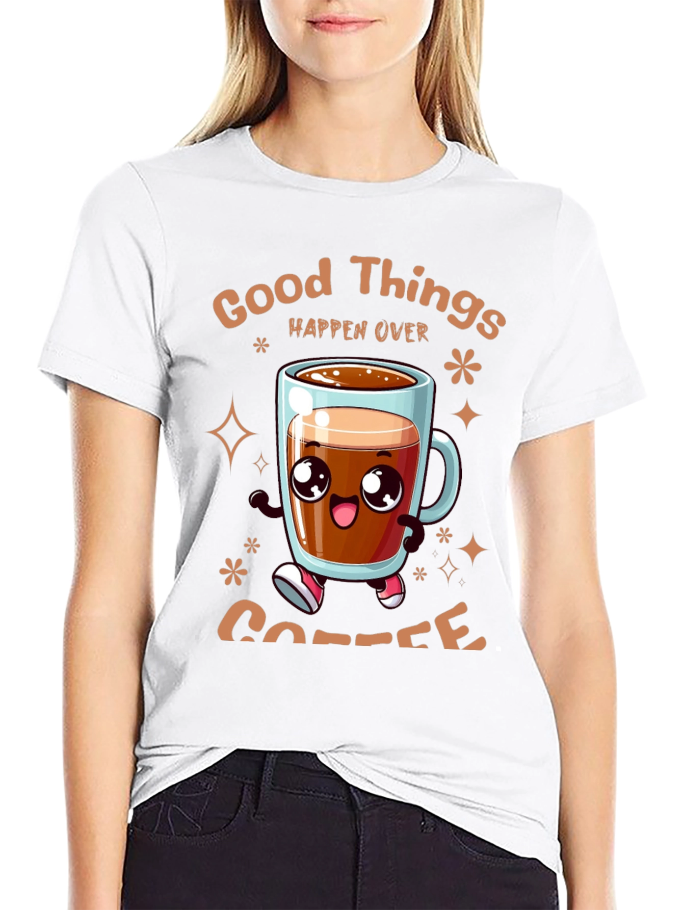 Good Things Happen Over Coffee T-Shirt