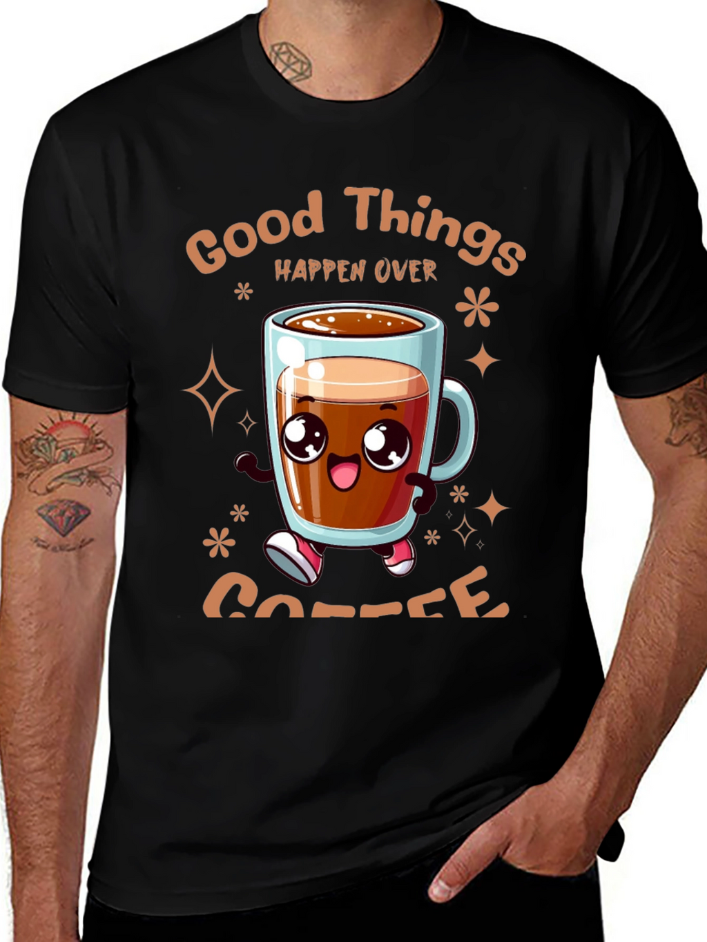 Good Things Happen Over Coffee T-Shirt
