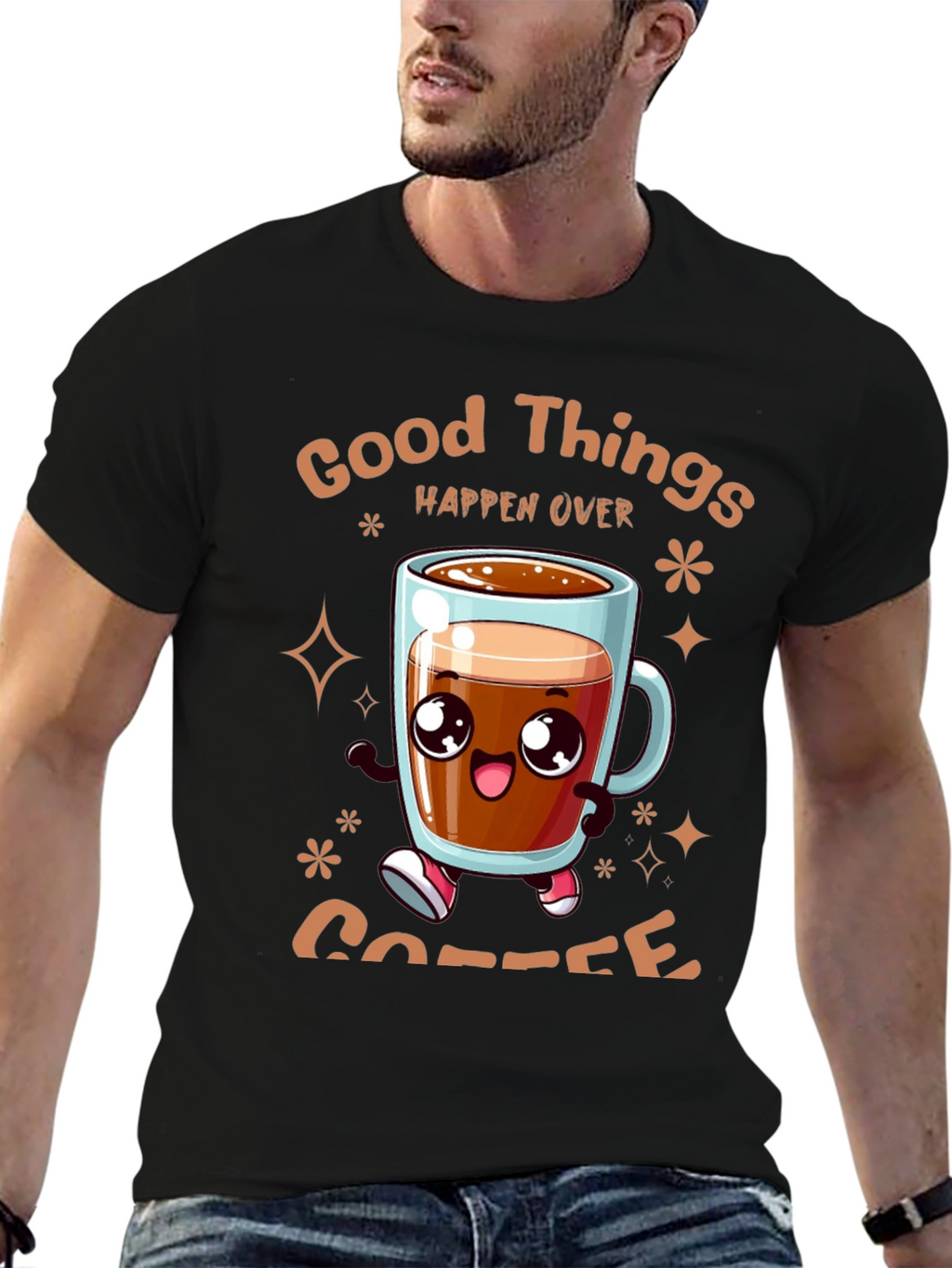 Good Things Happen Over Coffee T-Shirt