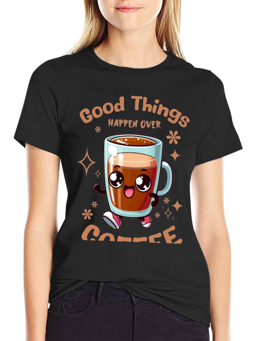 Good Things Happen Over Coffee T-Shirt