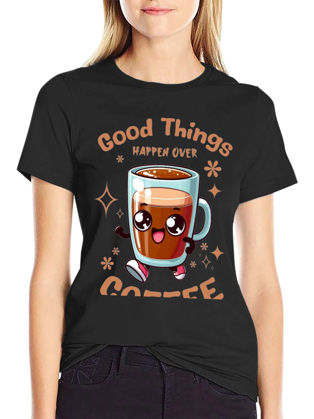 Good Things Happen Over Coffee T-Shirt