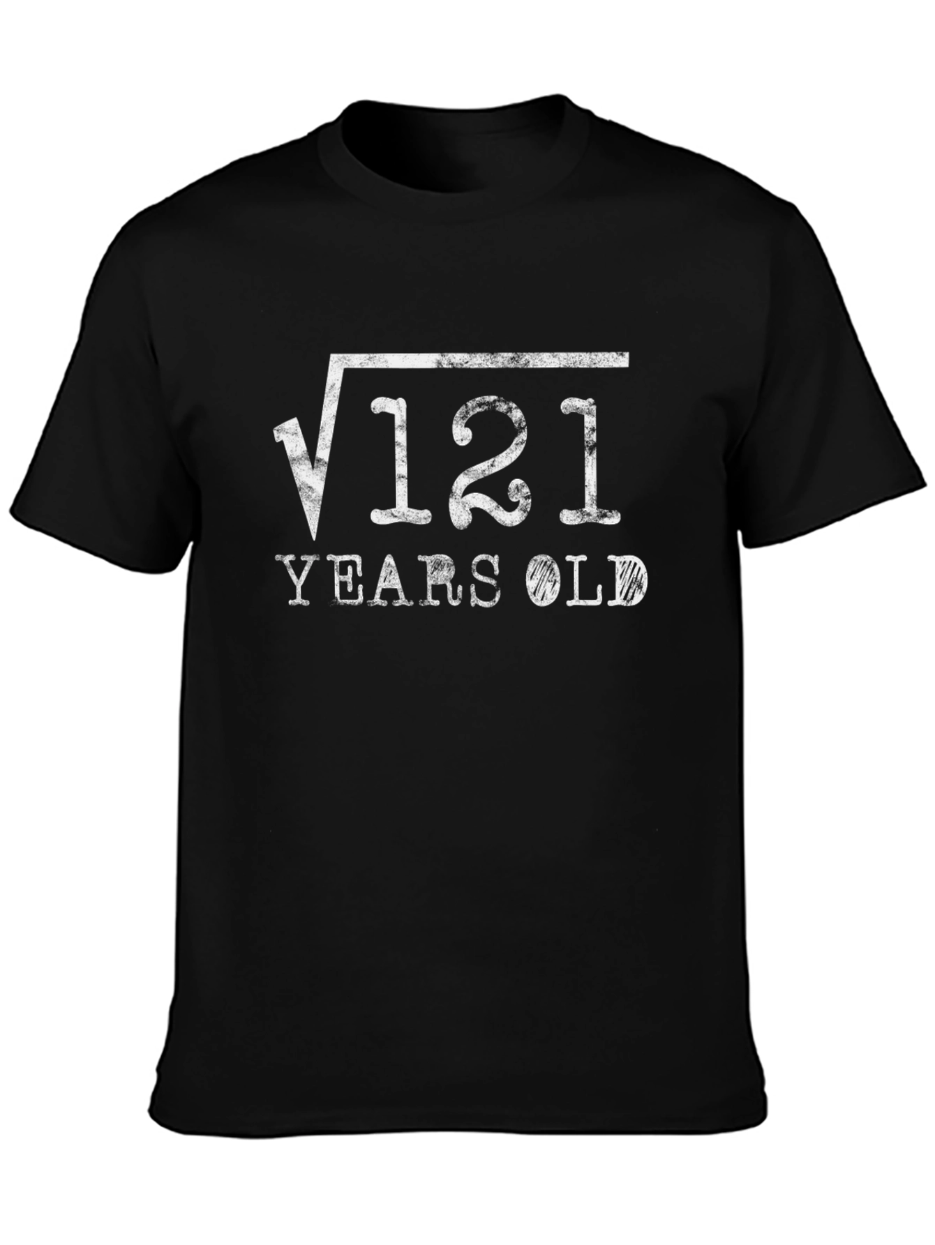 Square Root 121 Years Old T-Shirt Funny Math Birthday Tee