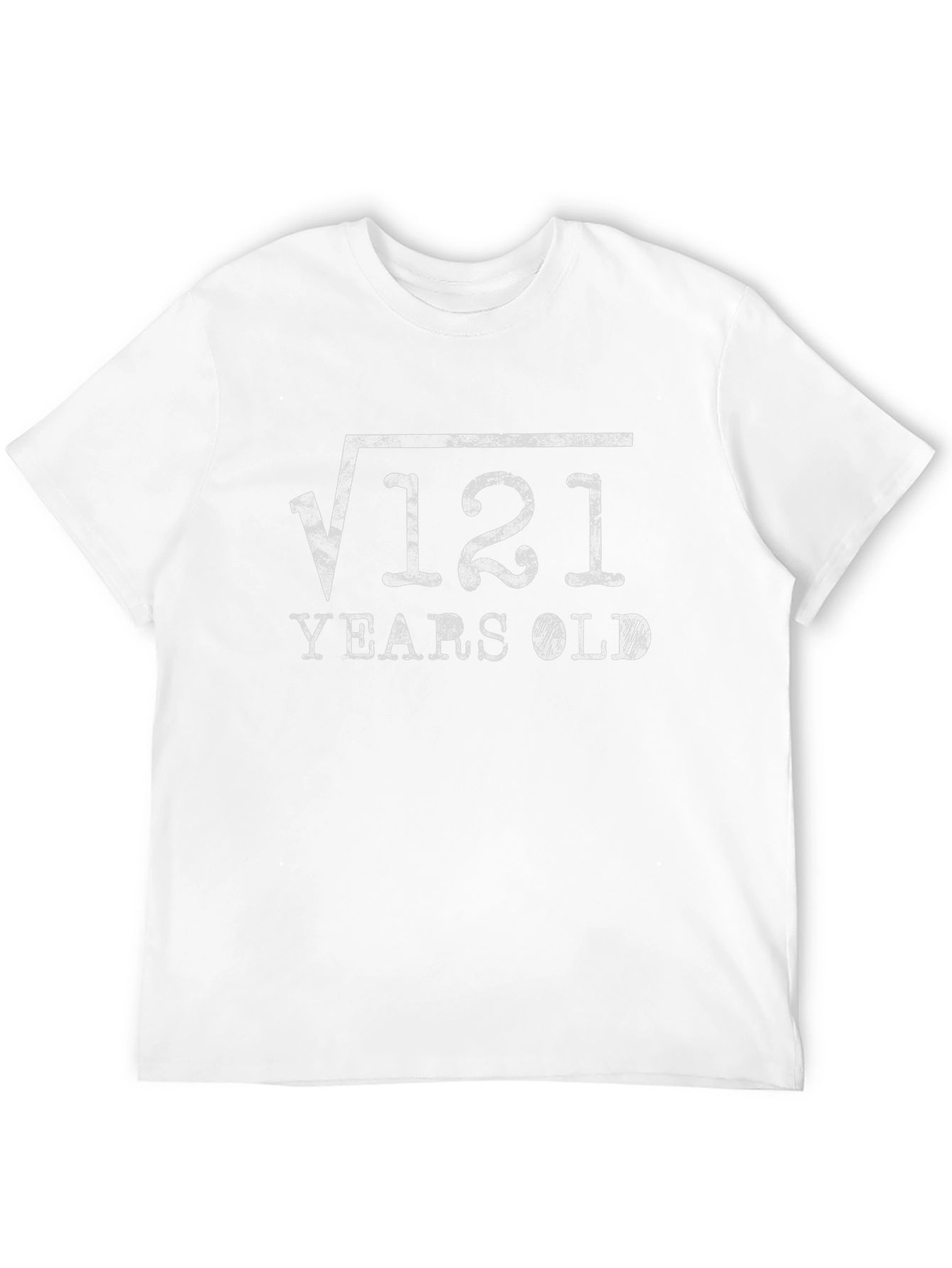 Square Root 121 Years Old T-Shirt Funny Math Birthday Tee