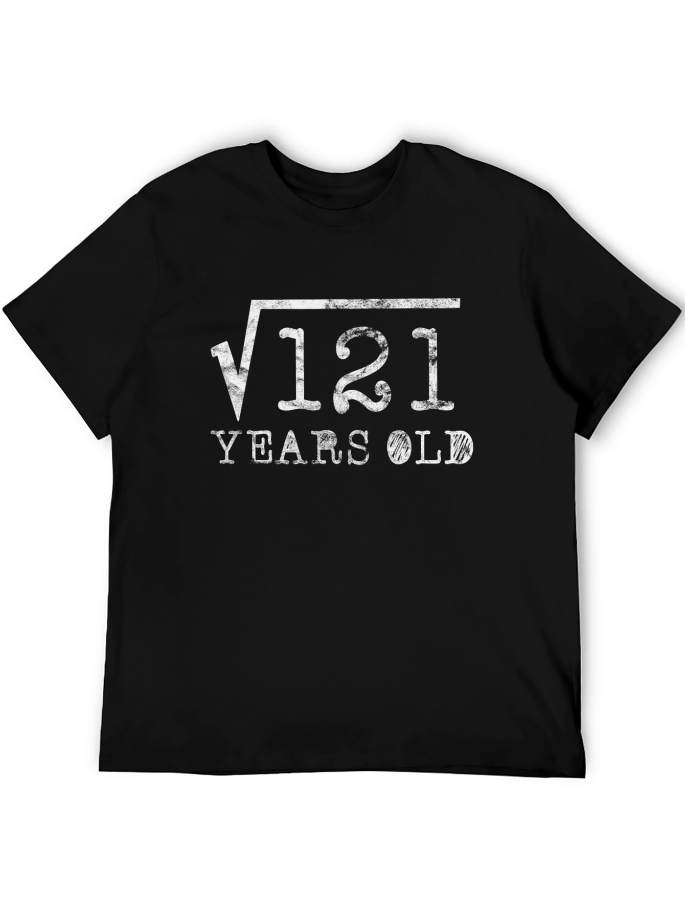Square Root 121 Years Old T-Shirt Funny Math Birthday Tee