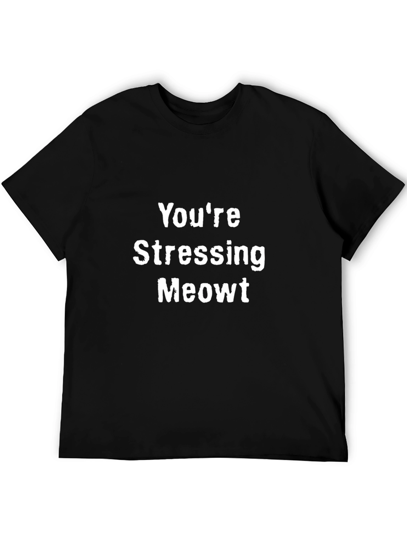 Stressing Meowt Black T-Shirt