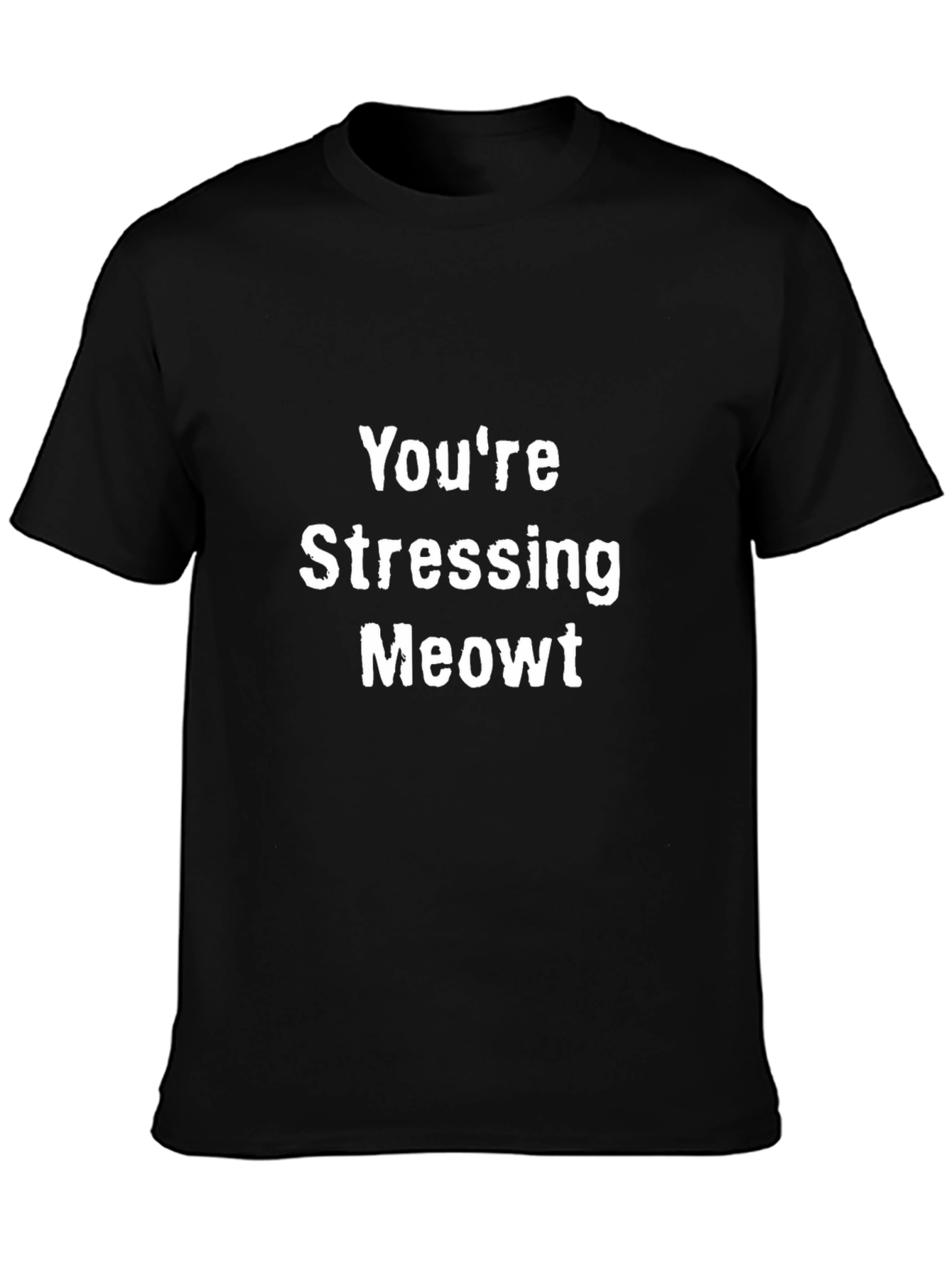 Stressing Meowt Black T-Shirt