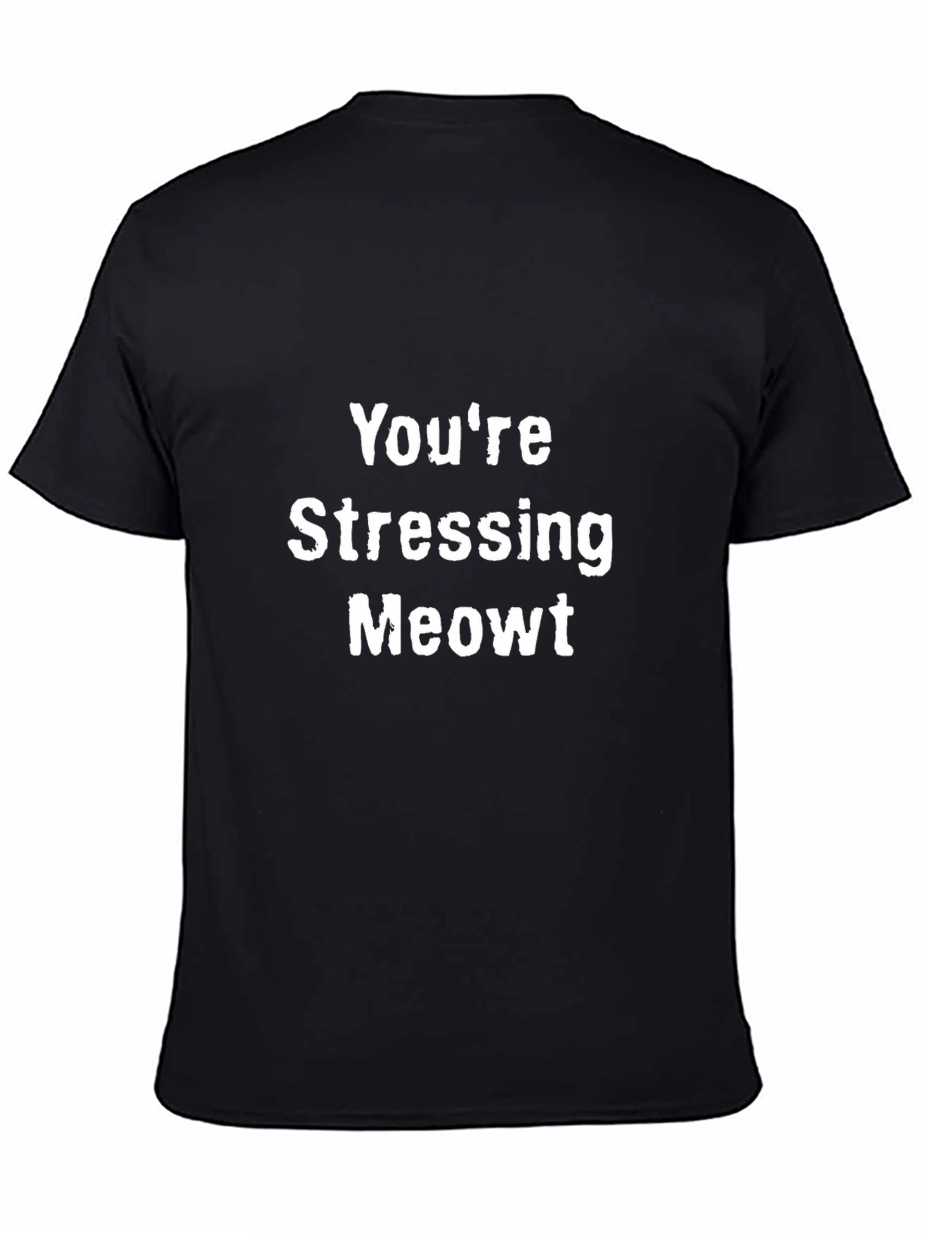 Stressing Meowt Black T-Shirt