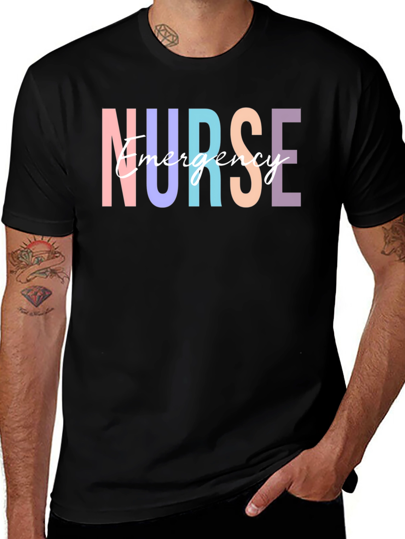 Emergency Nurse T-Shirt - Colorful Design