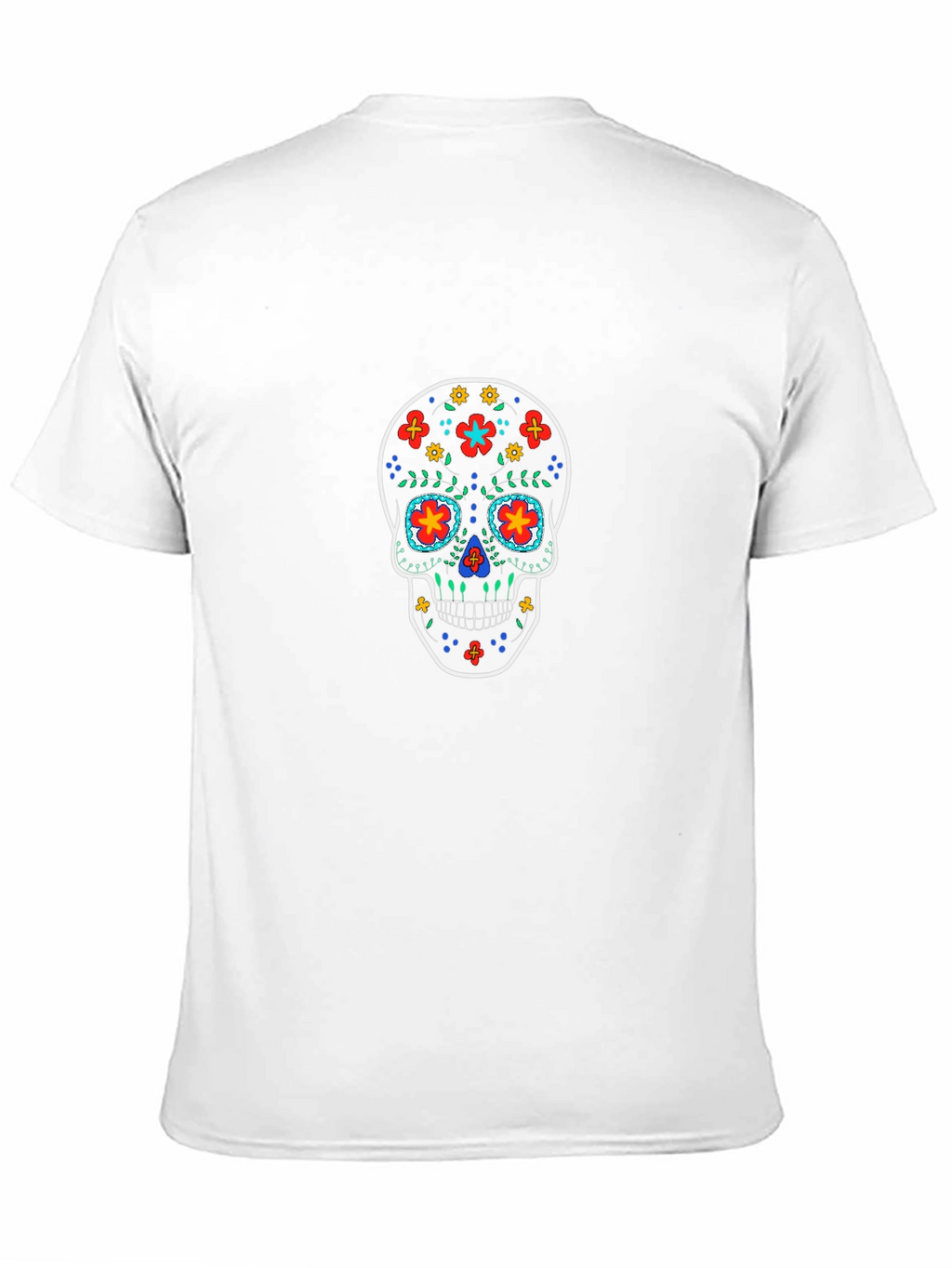 Sugar Skull Graphic Tee - Black Cotton T-Shirt