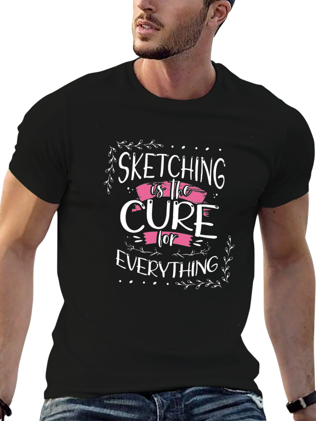 Sketching is the Cure Black T-Shirt