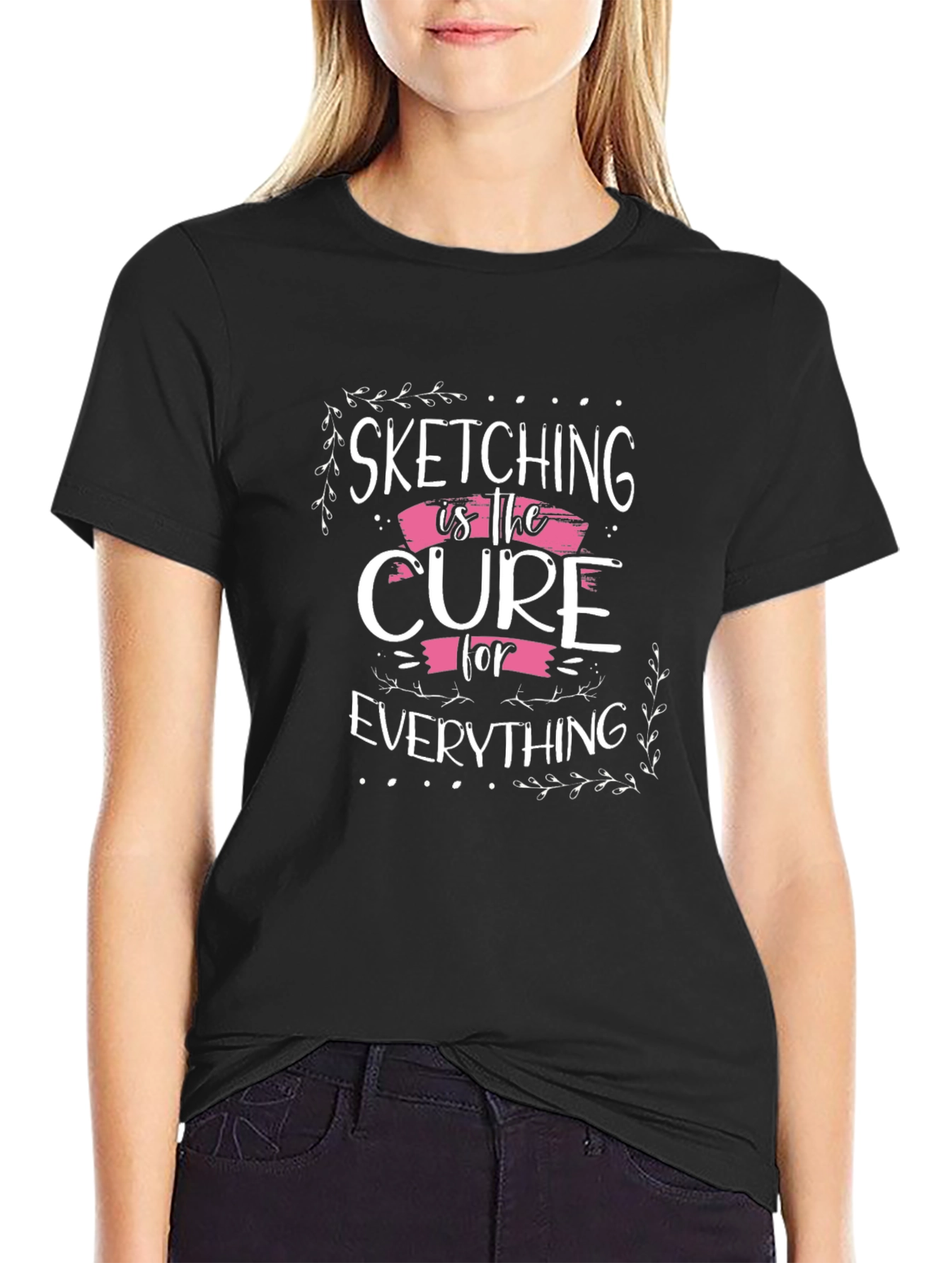 Sketching is the Cure Black T-Shirt