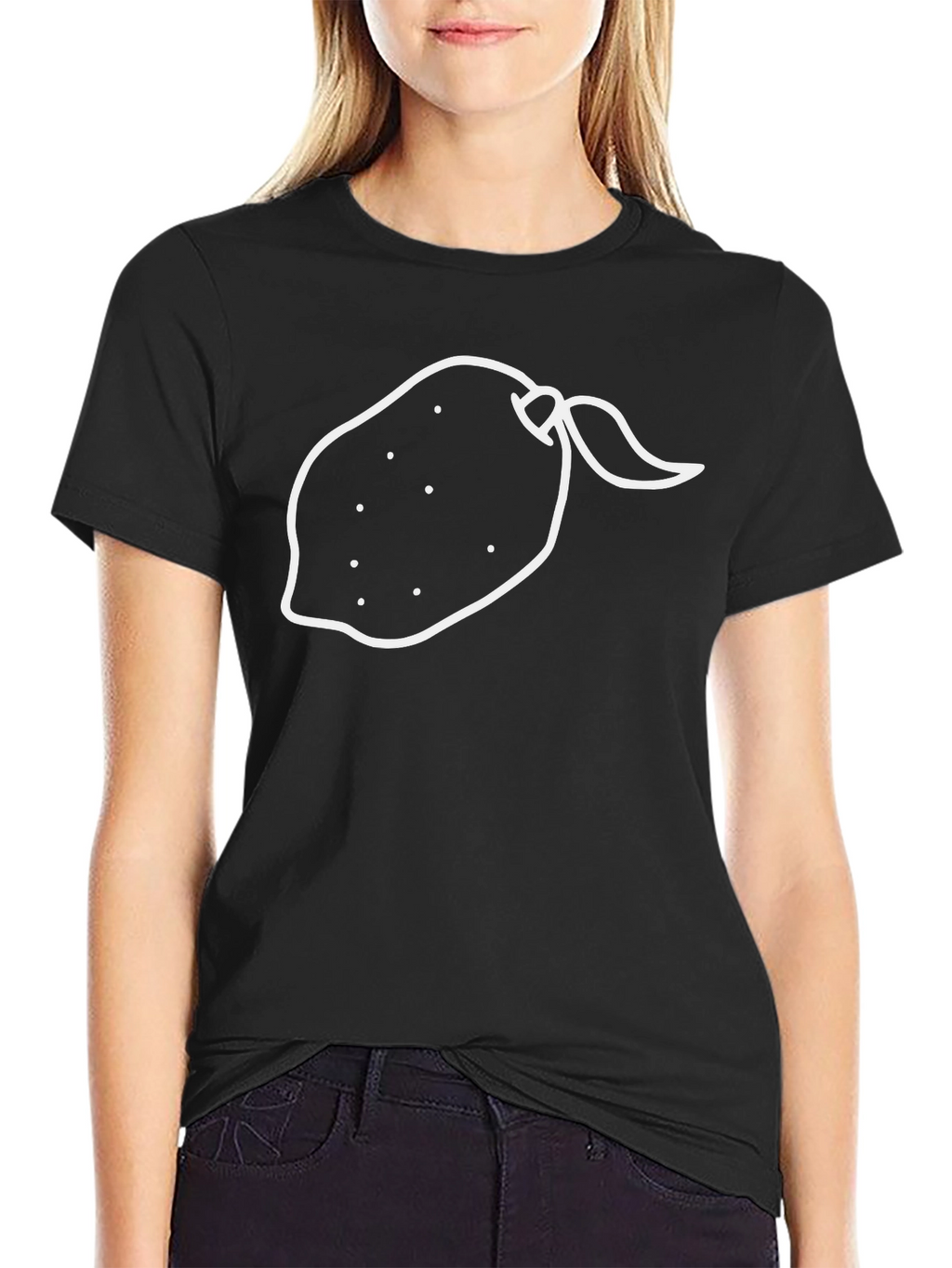 Whimsical Lemon Graphic Tee - Unisex Black T-Shirt