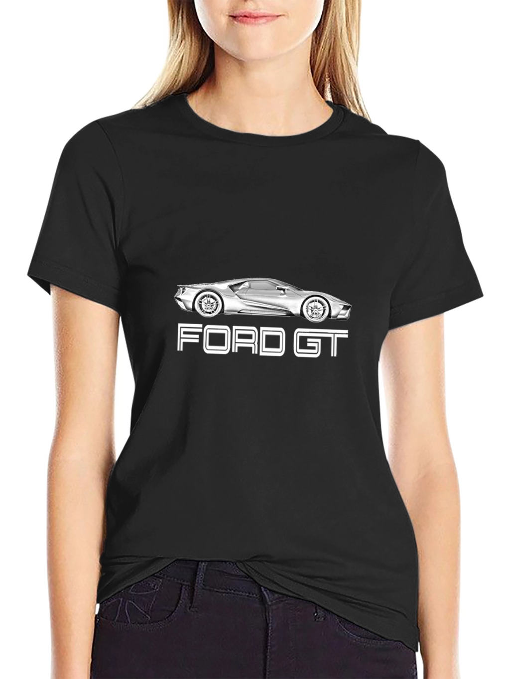 Ford GT Car Graphic Black T-Shirt